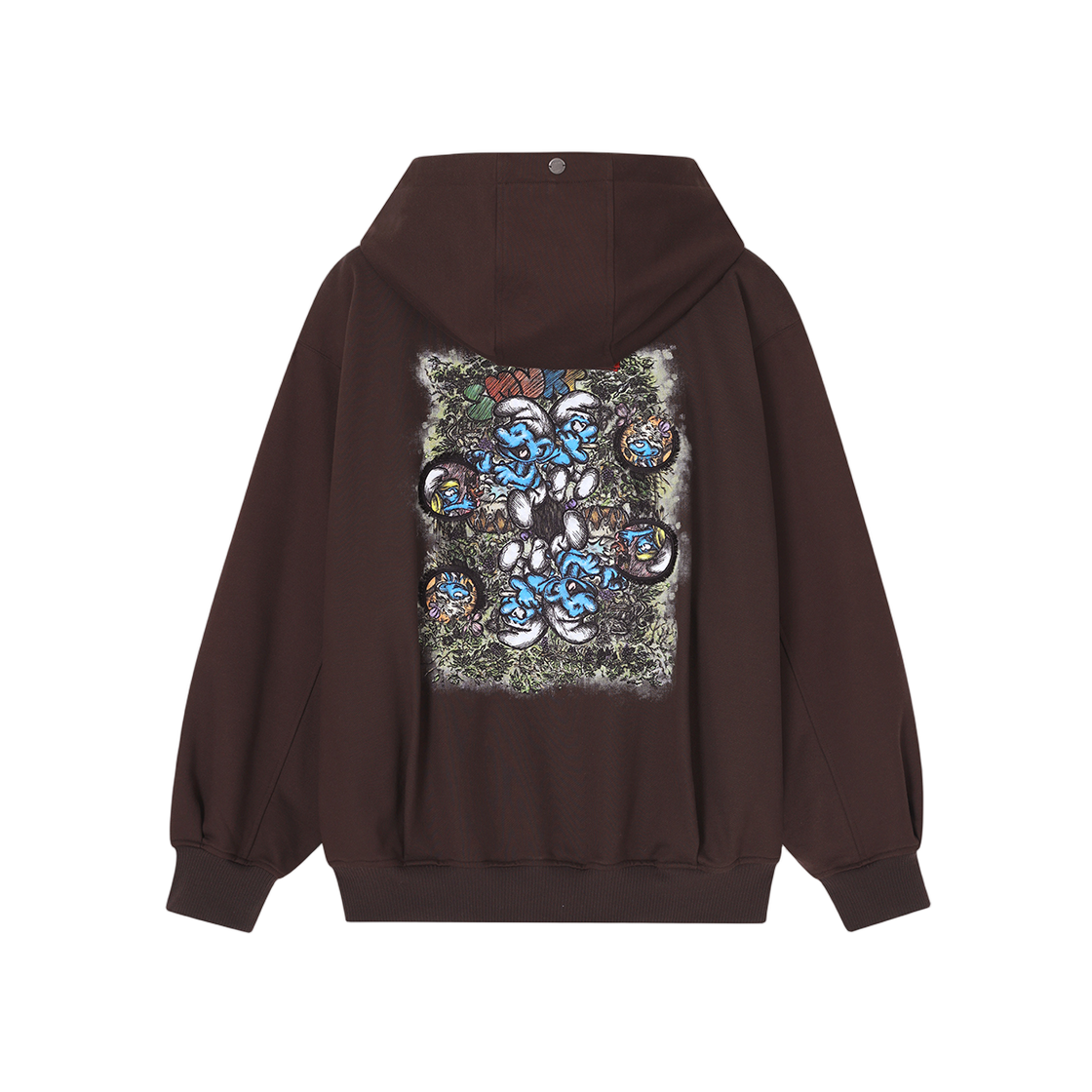 SH5TS565BR SONGZIO HOMME Smurf Reflection Zip Up Brown