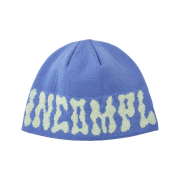 Allincomplete Pompom Logo Jacquard Beanie Blue