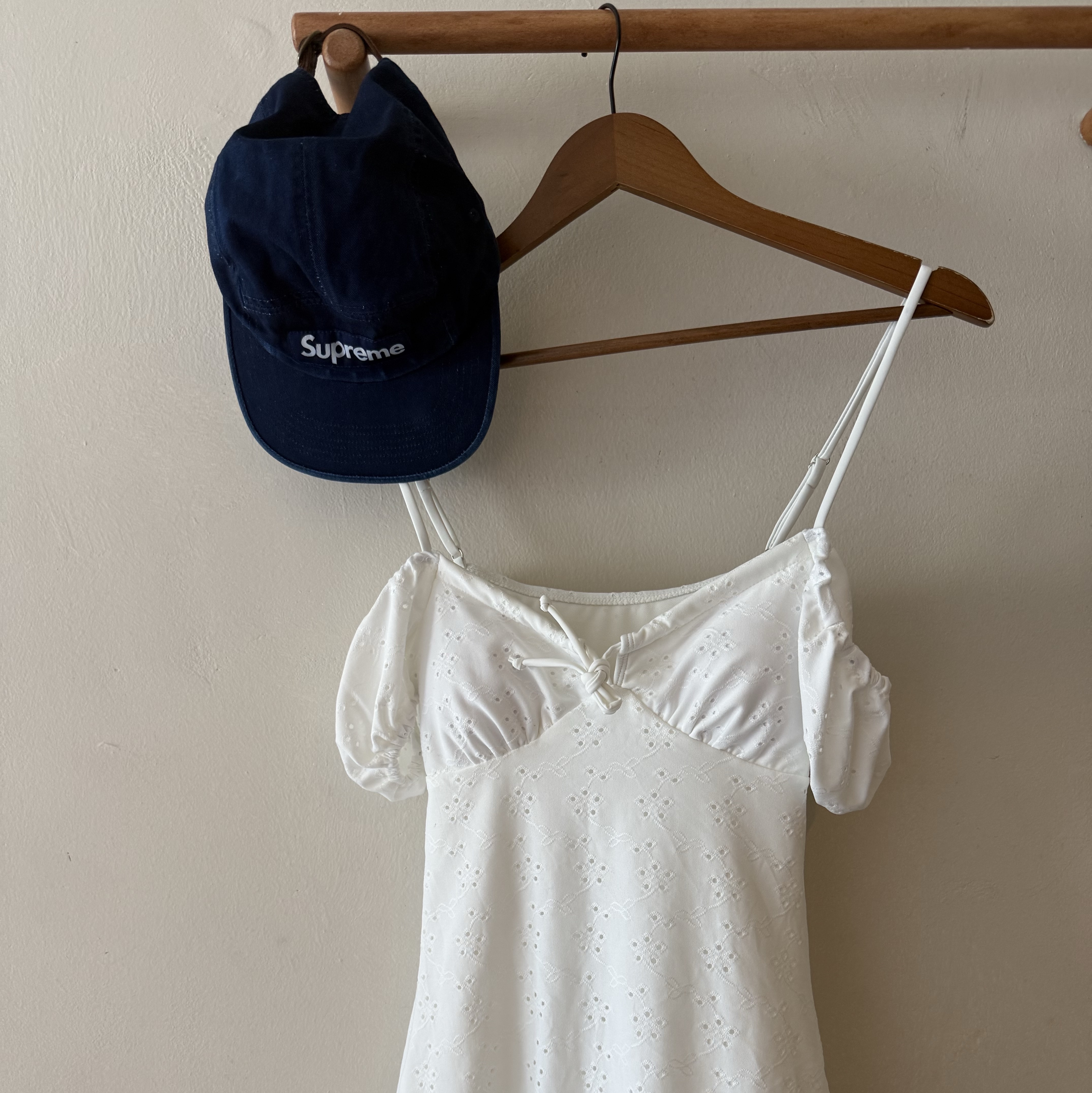 Supreme Washed Chino Twill Camp Cap Indigo - 25SS 착용 스타일