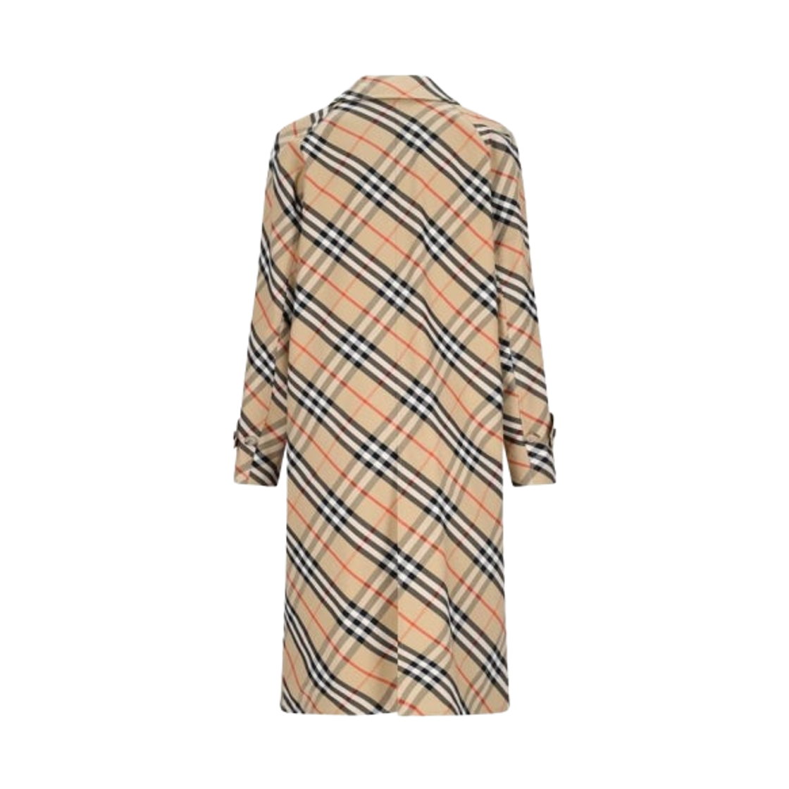 (W) 버버리 롱 리버시블 브래드포드 개버딘 카 코트 플랙스((W) Burberry Long Reversible Gabardine Car Coat Flax) - 2