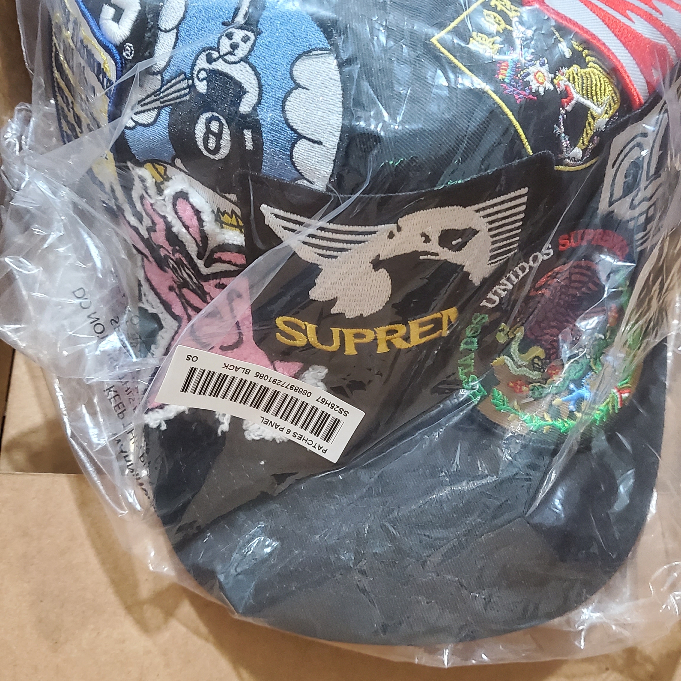 Supreme Patches 6-Panel Black - 25SS 착용 스타일