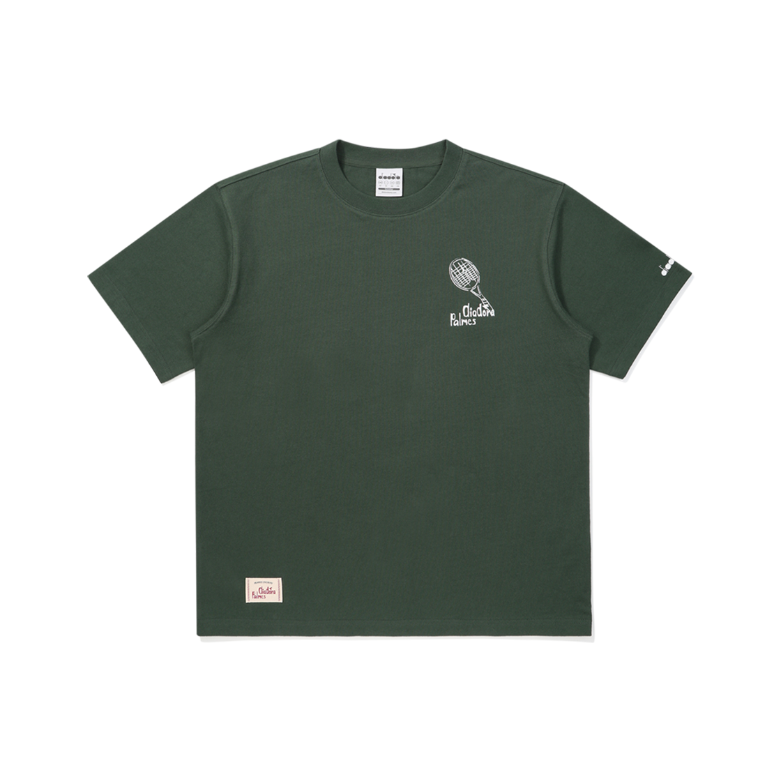 디아도라 바이 팜즈 그래픽 반팔 티셔츠 그린(DIADORA by PALMES Graphic Half Sleeve Green)