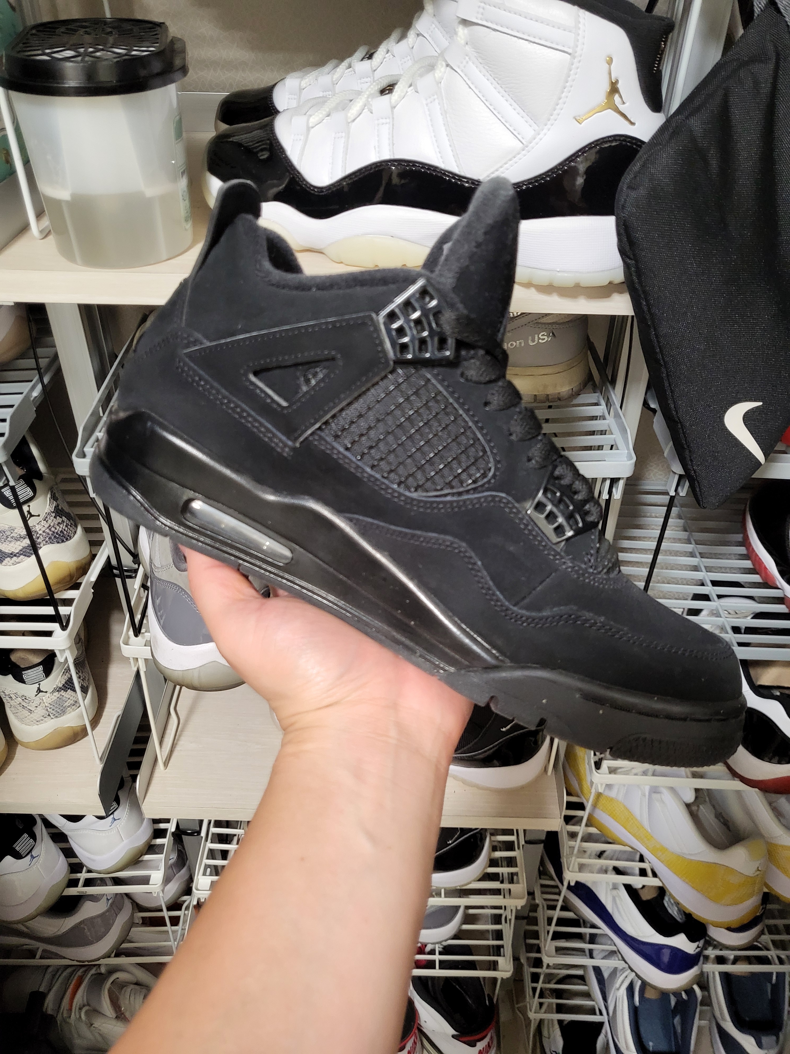 Jordan 4 Retro Black Cat 2020, Jordan 11 Retro Jubilee 착용 스타일 - 1