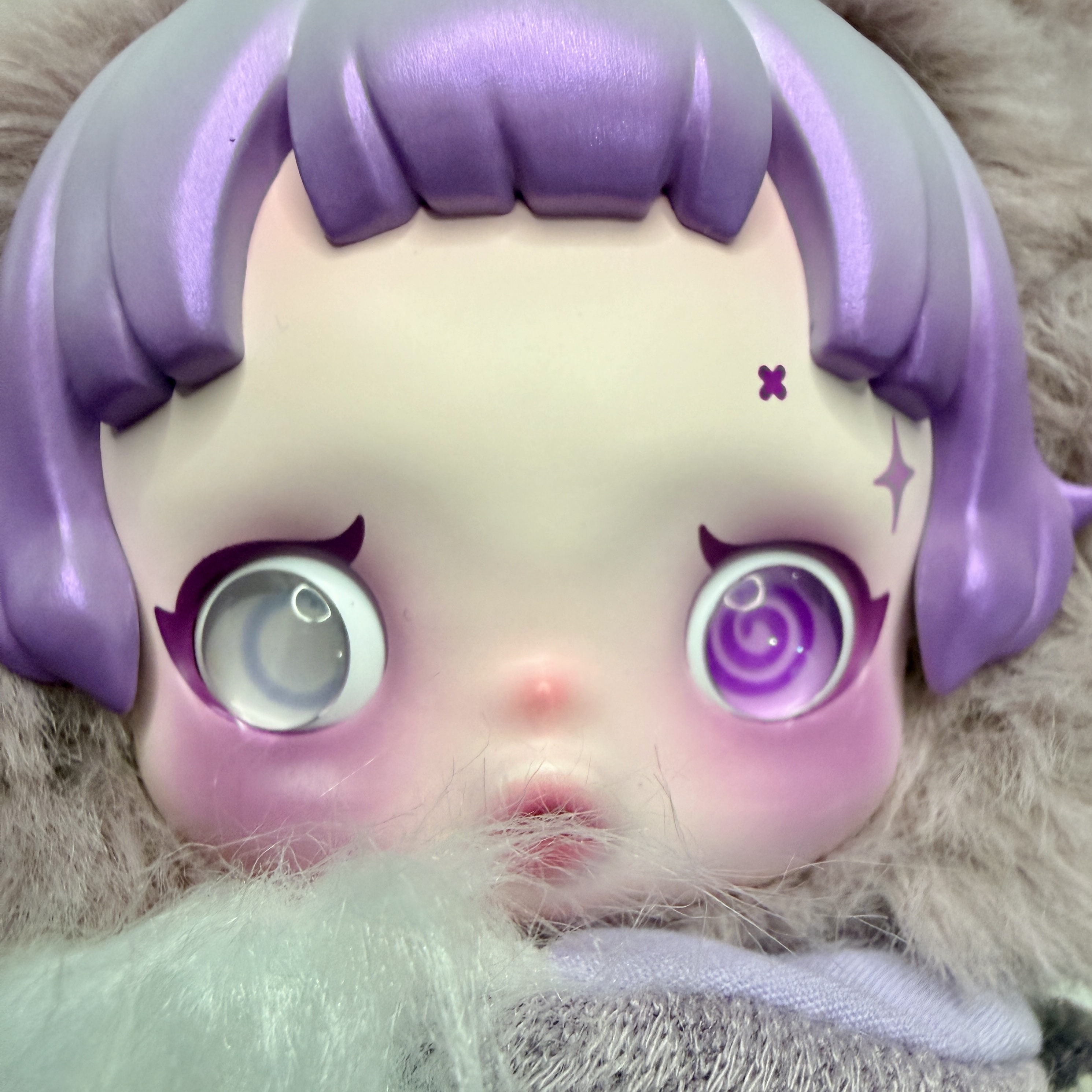 Pop Mart Skullpanda You Found Me ! Series Plush Doll Pendant Ratty Bear (Opened Case) 착용 스타일 - 2