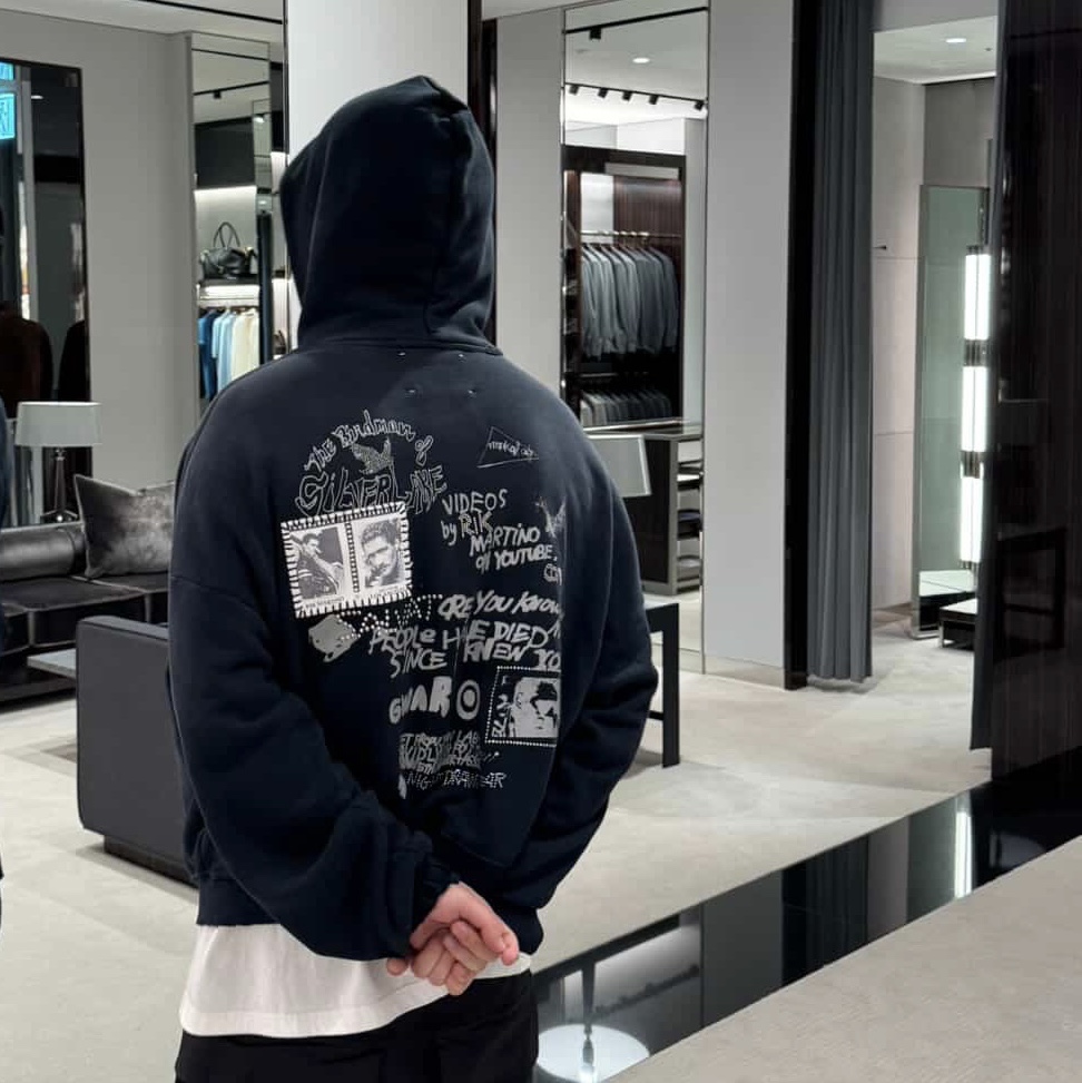 Paly Hollywood Birdman Of Silver Lake Zip Hooded Sweatshirt Black 착용 스타일