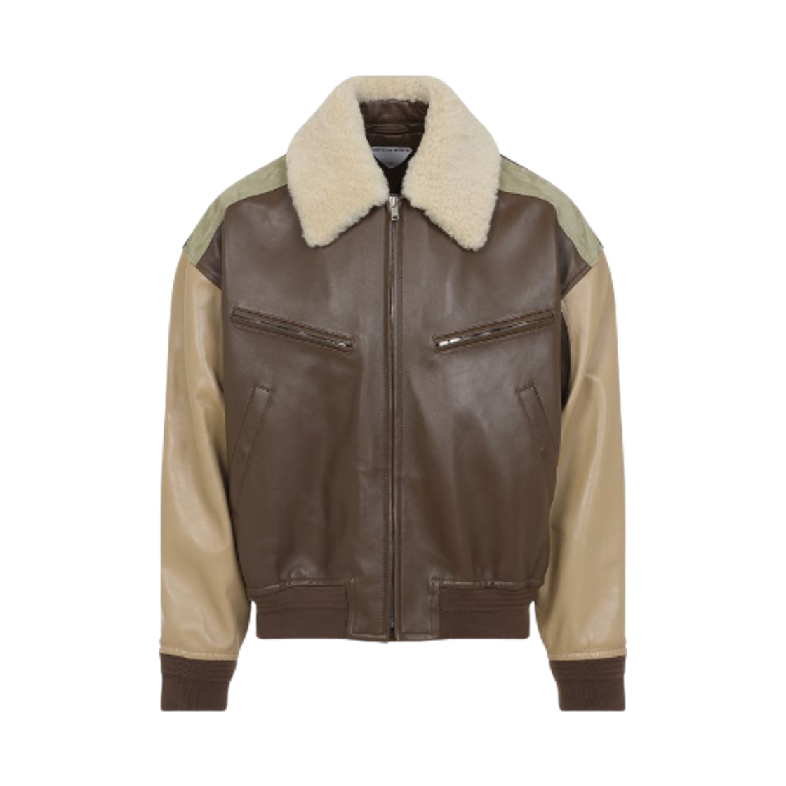 보테가 베네타 나파 레더 블루종 다크 모스 세서미(Bottega Veneta Nappa Leather Blouson Dark Moss Sesame)