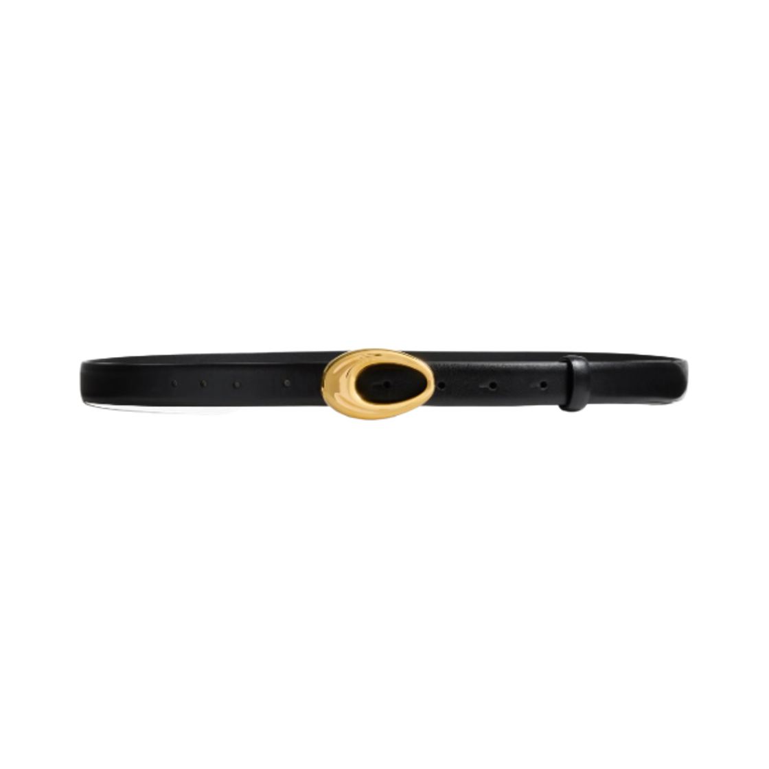 (W) 케이트 올리비아 레더 벨트 블랙 골드((W) Khaite Olivia Leather Belt Black Gold)