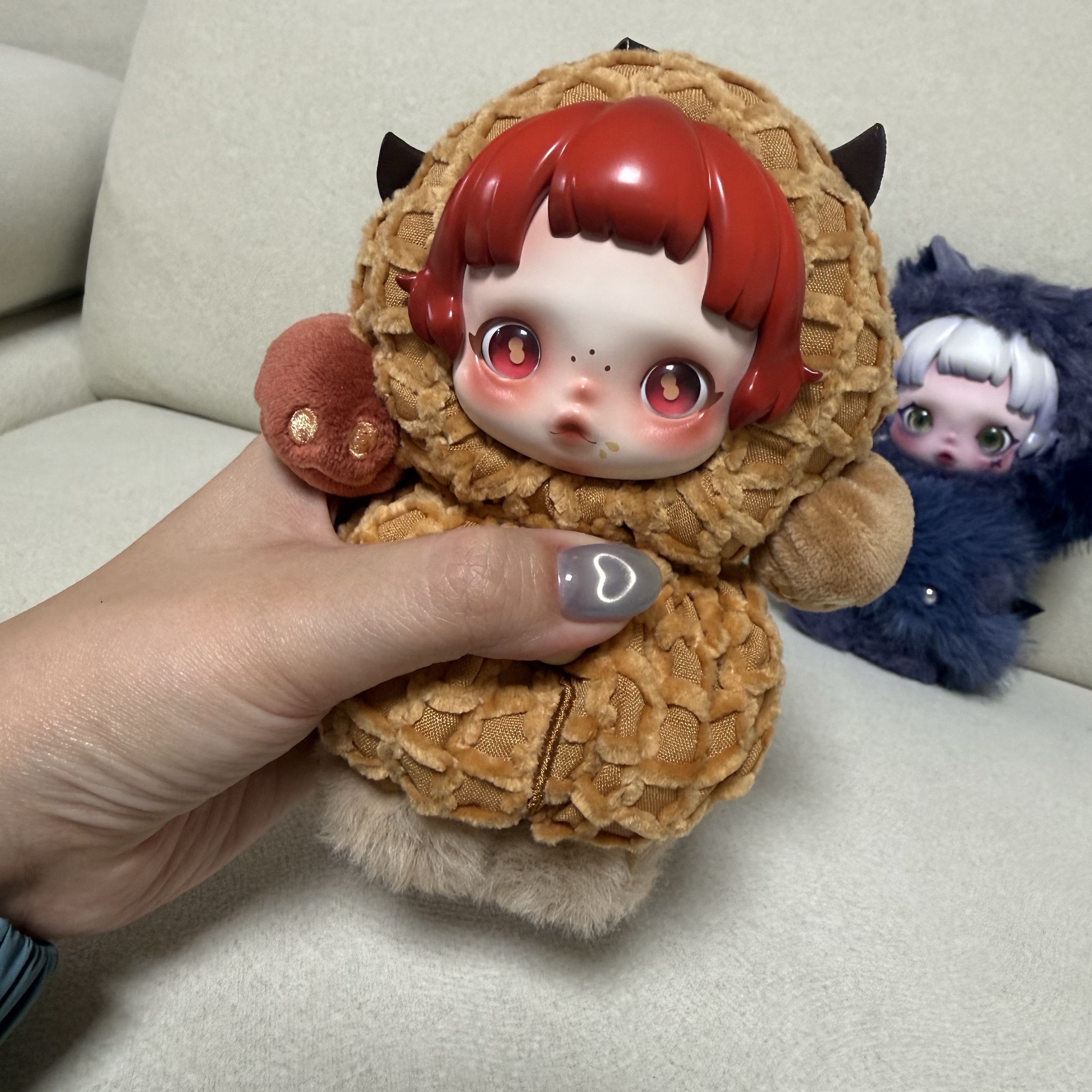 Pop Mart Skullpanda You Found Me ! Series Plush Doll Pendant Pranky Peanut (Opened Case), Pop Mart Skullpanda You Found Me ! Series Plush Doll Pendant Sealed Case (1 Blind Box) 착용 스타일 - 1