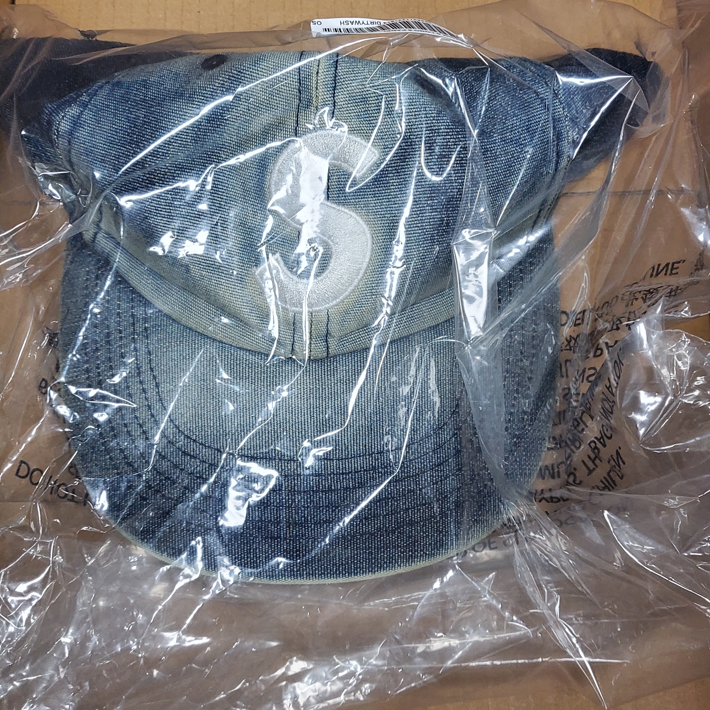 Supreme Cordura Denim S Logo 6-Panel Bleached Indigo - 25SS 착용 스타일
