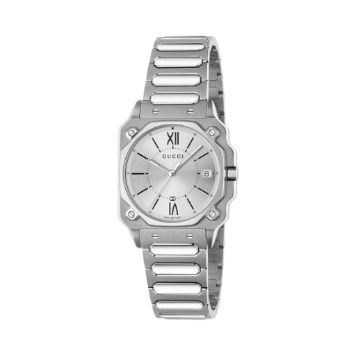 (W) 구찌 G 플랫 쿼츠 30mm 스테인리스 스틸 실버((W) Gucci G Flat Quartz 30mm Stainless Steel Silver)