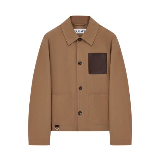 H526Y02WCS-2140 Loewe Cotton Workwear Jacket Beige