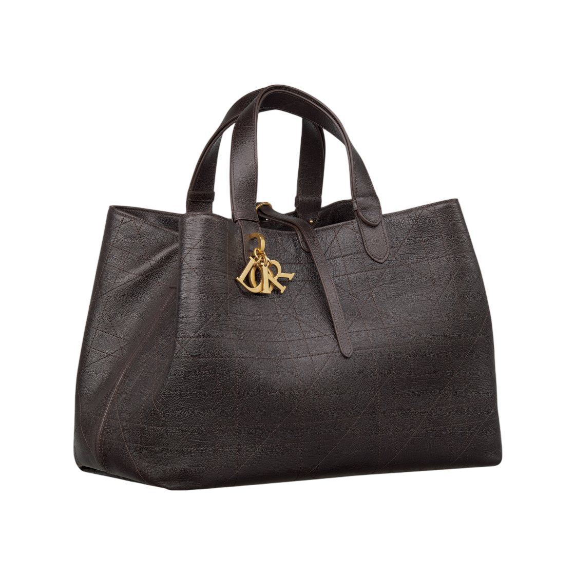 디올 뚜주흐 라지 백 플랫 매크로까나쥬 글로시 그레인드 카프스킨 초콜릿 브라운(Dior Toujours Large Bag Flat Macrocannage Glossy Grained Calfskin Chocolate Brown) - 2