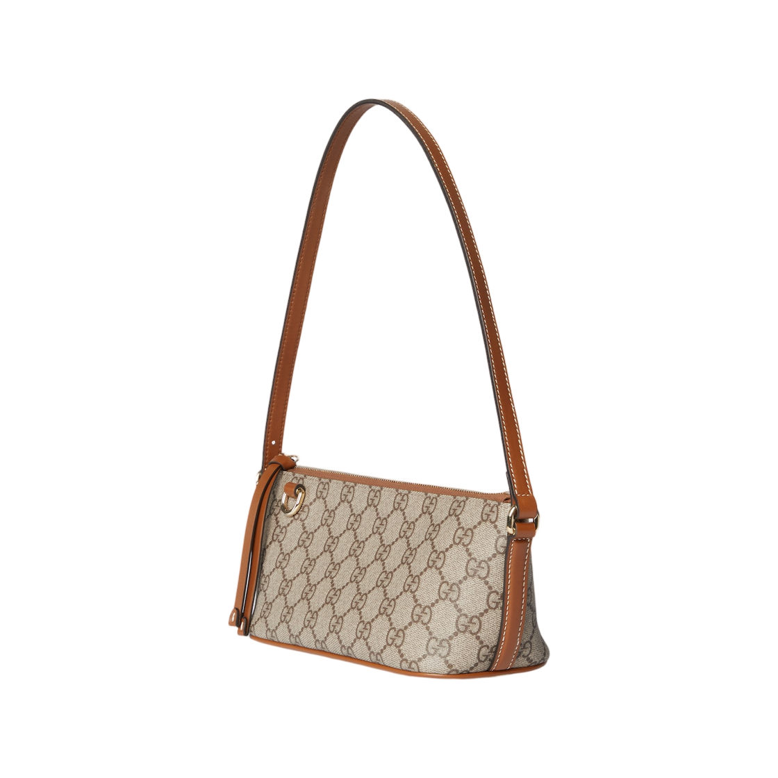 구찌 GG 엠블럼 스몰 숄더백 베이지 다크 브라운(Gucci GG Emblem Small Shoulder Bag Beige Dark Brown) - 2