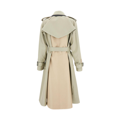 (W) 사카이 개버딘 트렌치 코트 베이지((W) Sacai Gabardine Trench Coat Beige) - 2