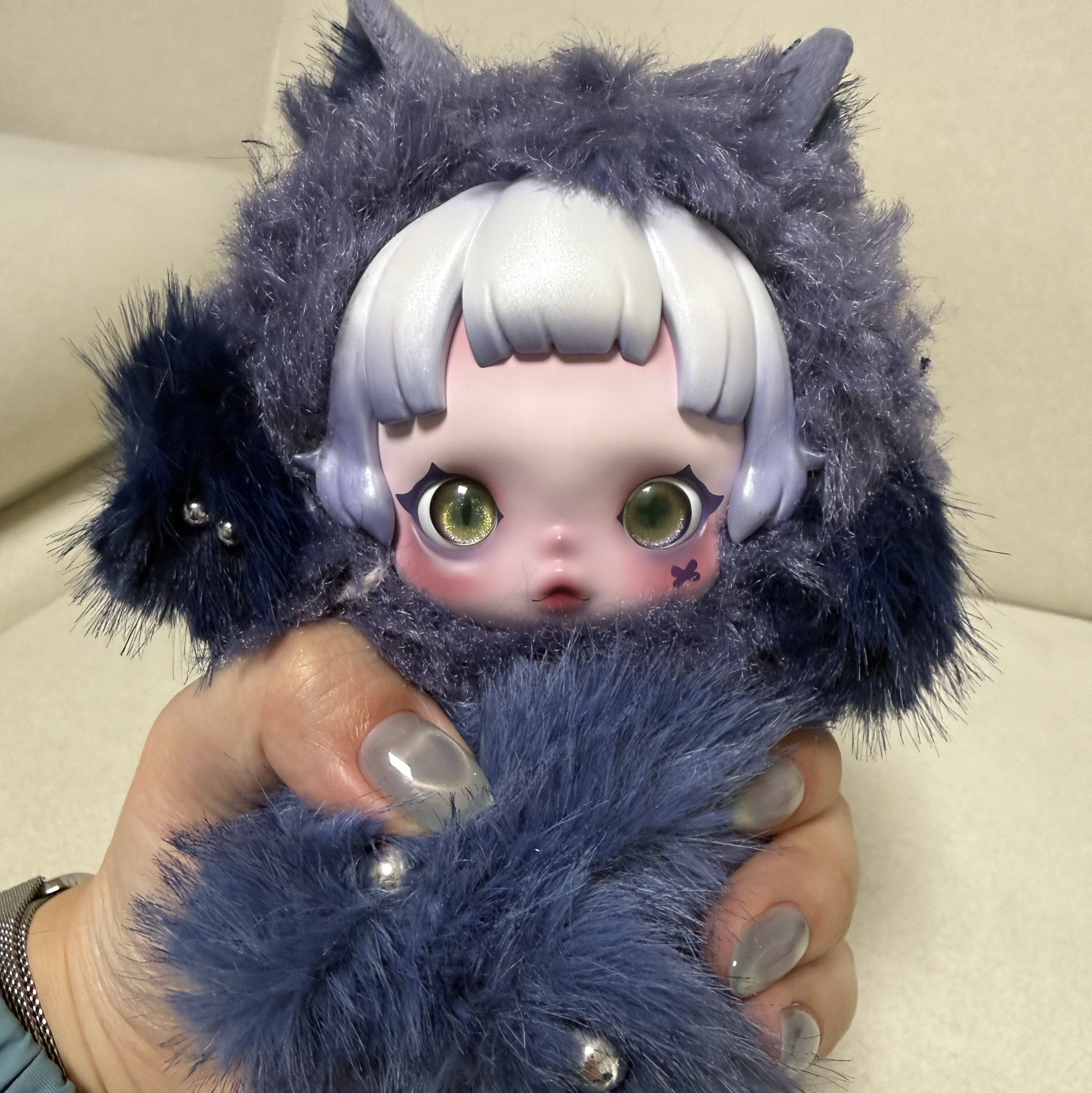 Pop Mart Skullpanda You Found Me ! Series Plush Doll Pendant Sealed Case (1 Blind Box), Pop Mart Skullpanda You Found Me ! Series Plush Doll Pendant Pranky Peanut (Opened Case) 착용 스타일 - 1