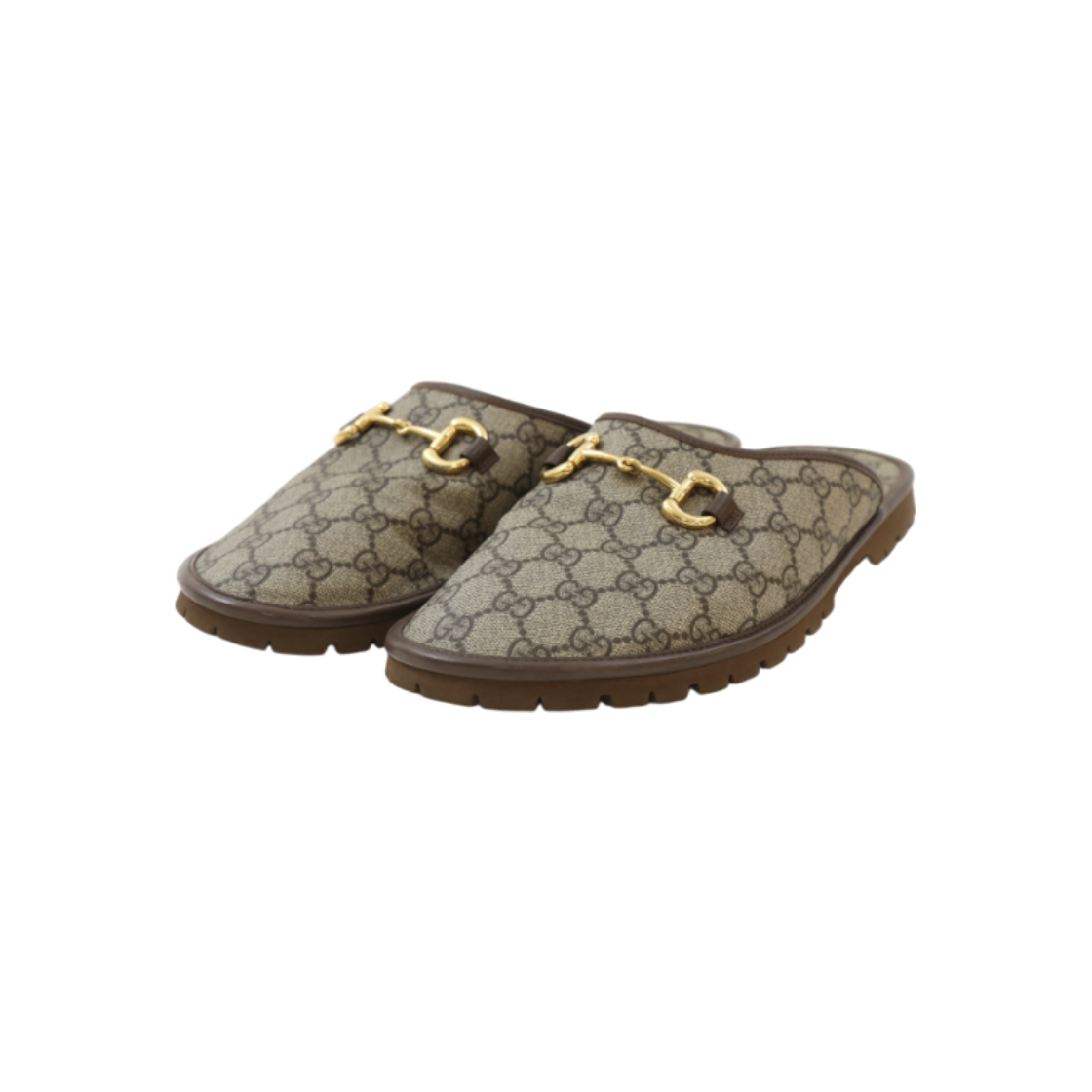 ITJUCMHU6ML5 Gucci Horsebit GG Mule Slippers Size 9.5