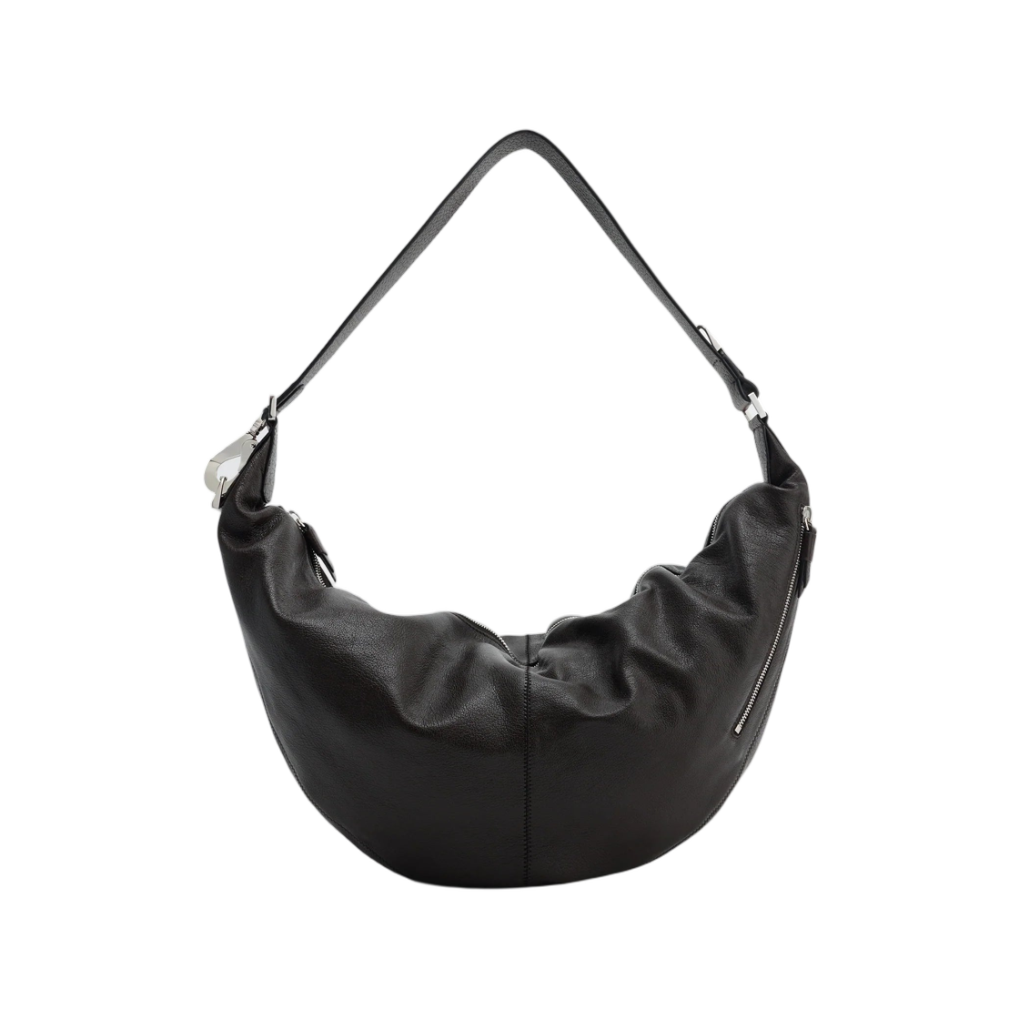 BG0178-LL0171-490 Lemaire Quiver Clip Bag Grained Buffalo Leather Dark Chocolate