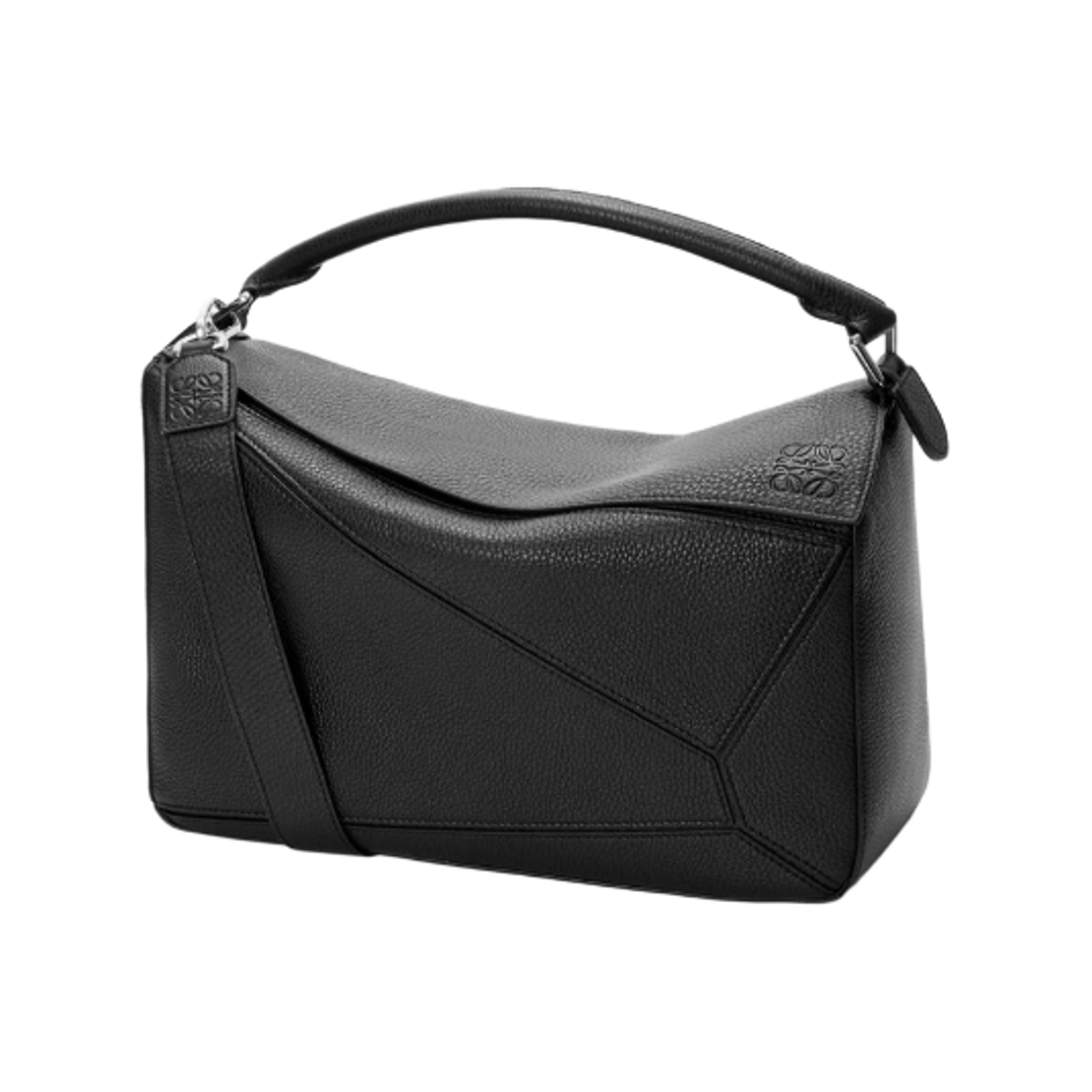 B510PNLX03-1100 Loewe Large Puzzle Bag in Supple Grained Calfskin Black