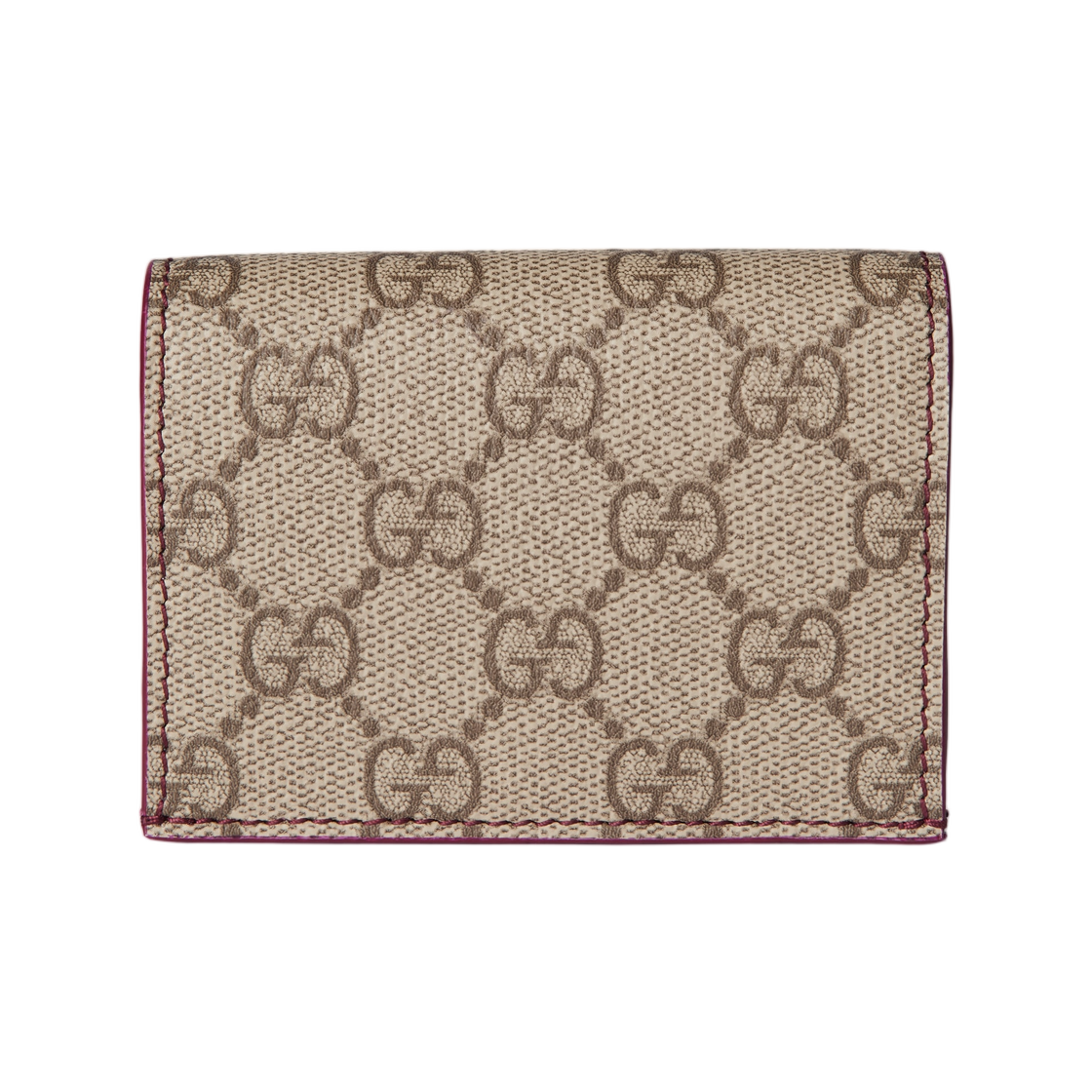 구찌 카드 케이스 더블 G 푸시아 베이지 다크 브라운(Gucci Card Case with Double G Fuchsia Beige Dark Brown) - 2