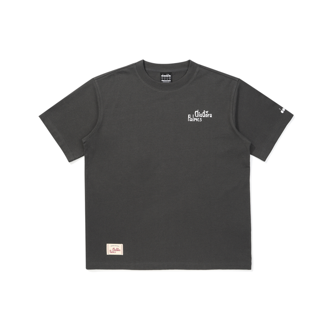 디아도라 바이 팜즈 그래픽 반팔 티셔츠 그레이(DIADORA by PALMES Graphic Half Sleeve Grey)