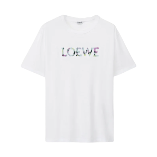 로에베 코튼 릴렉스드 핏 티셔츠 화이트(Loewe Cotton Relaxed Fit T-Shirt White)
