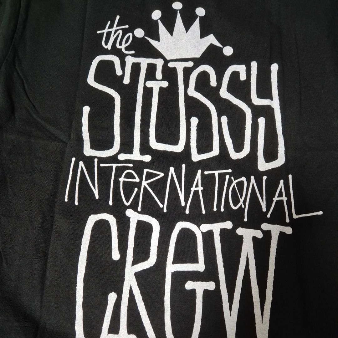 Stussy Crown International Pigment Dyed T-Shirt Black 착용 스타일 - 2