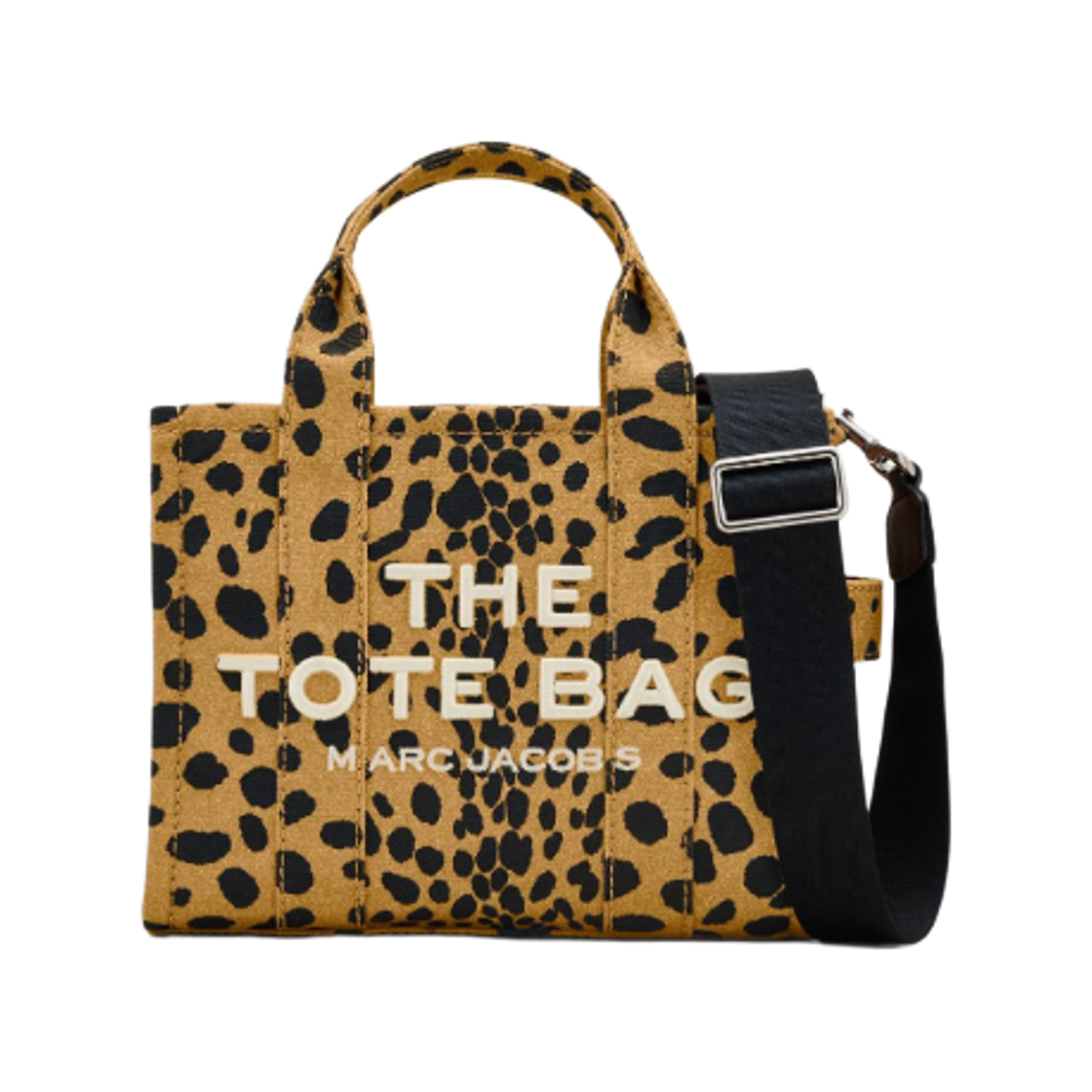 2R4HTT028H03-002 Marc Jacobs Small Cheetah Canvas Tote Bag Black