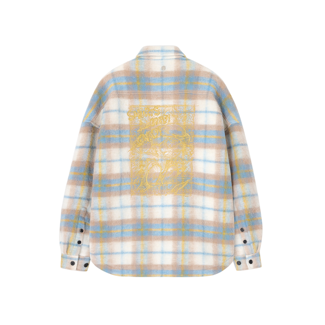 SH6SH560BL SONGZIO HOMME Original Smurf Padded Check Shirt Blue