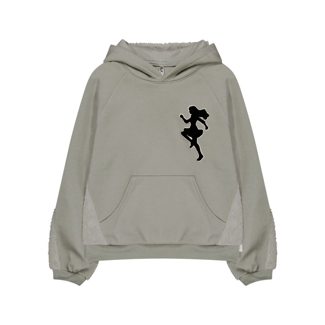 오호스 니트 백 후디 민트 그레이(OJOS Knit Back Hoodie Mint Grey)