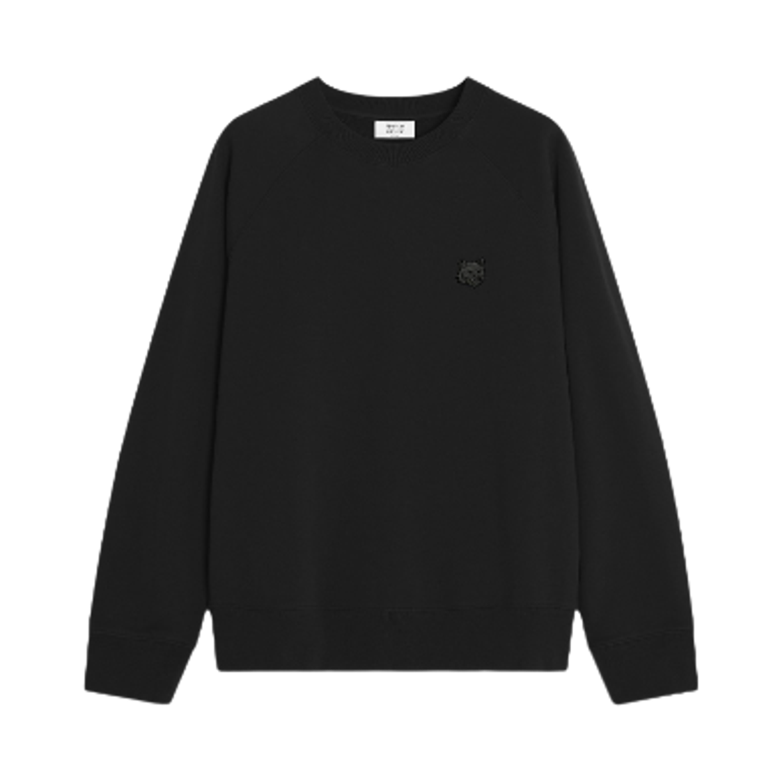 PM00306KM0340-P199 Maison Kitsune Fox Head Oversize Sweatshirt Black