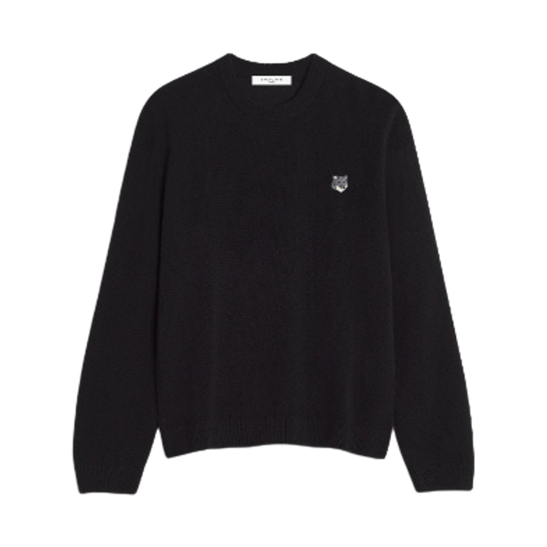 메종 키츠네 폭스 헤드 램스울 컴포트 점퍼 블랙(Maison Kitsune Fox Head Lambswool Comfort Jumper Black)