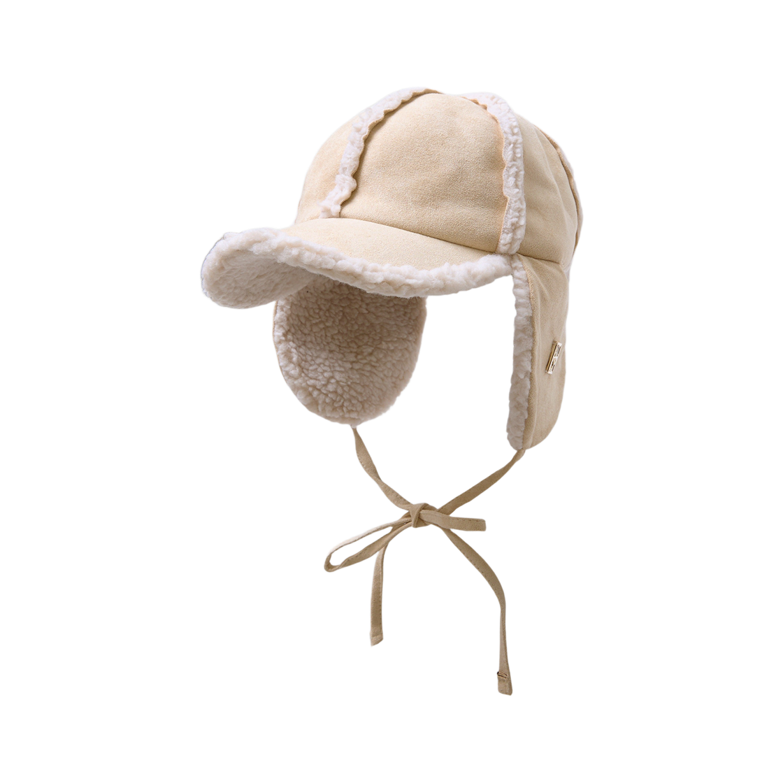 SSBCIV Allincomplete Suede Shearling Ball Cap Ivory