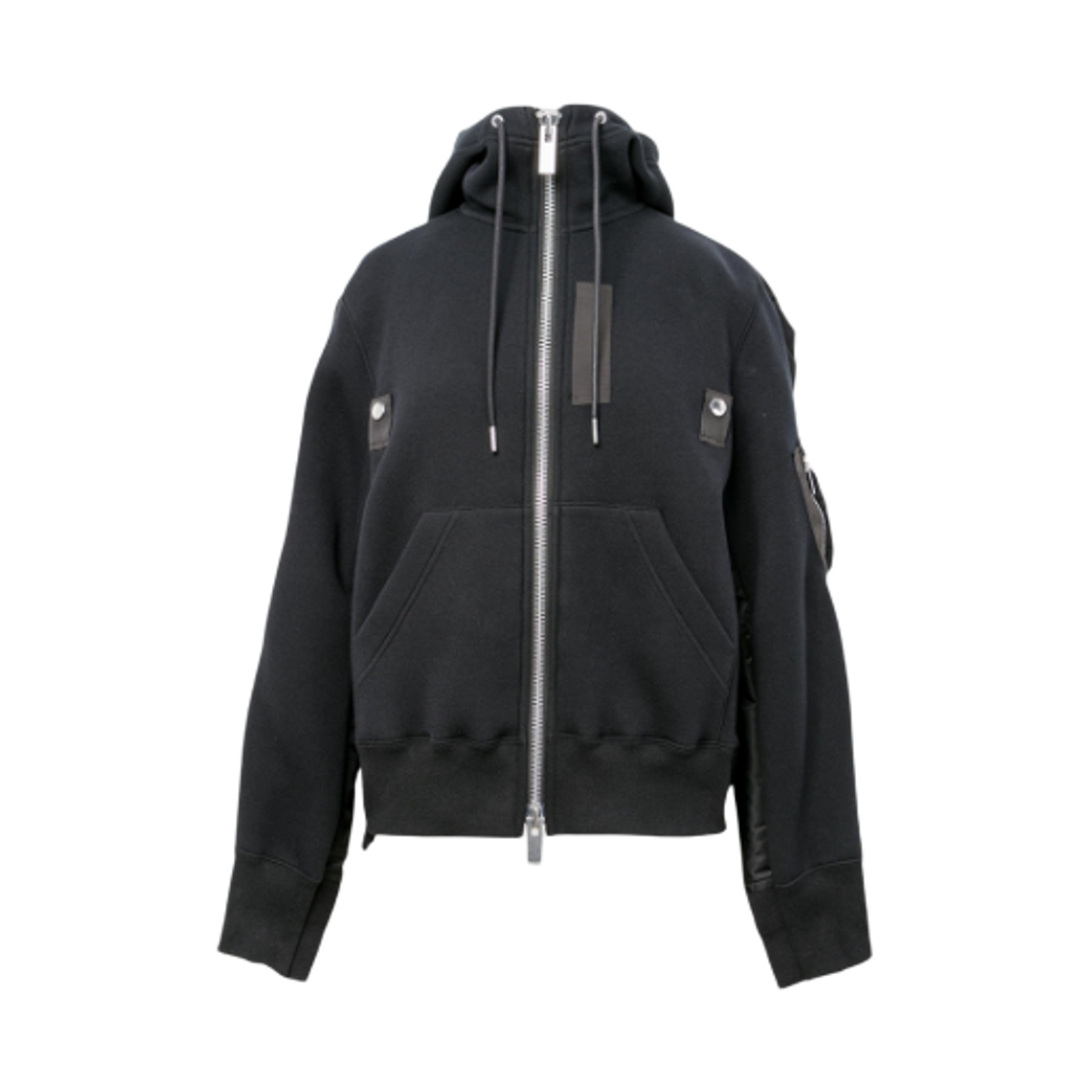 사카이 스폰지 나일론 트윌 후드 블랙(Sacai Sponge Nylon Twill Hoodie Black)