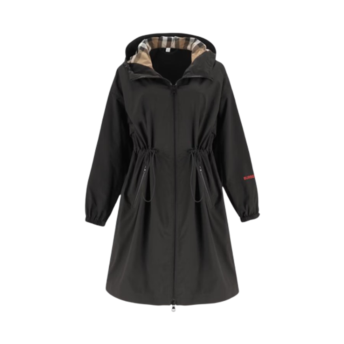 8084267 (W) Burberry Birley Drawstring Hooded Jacket Black