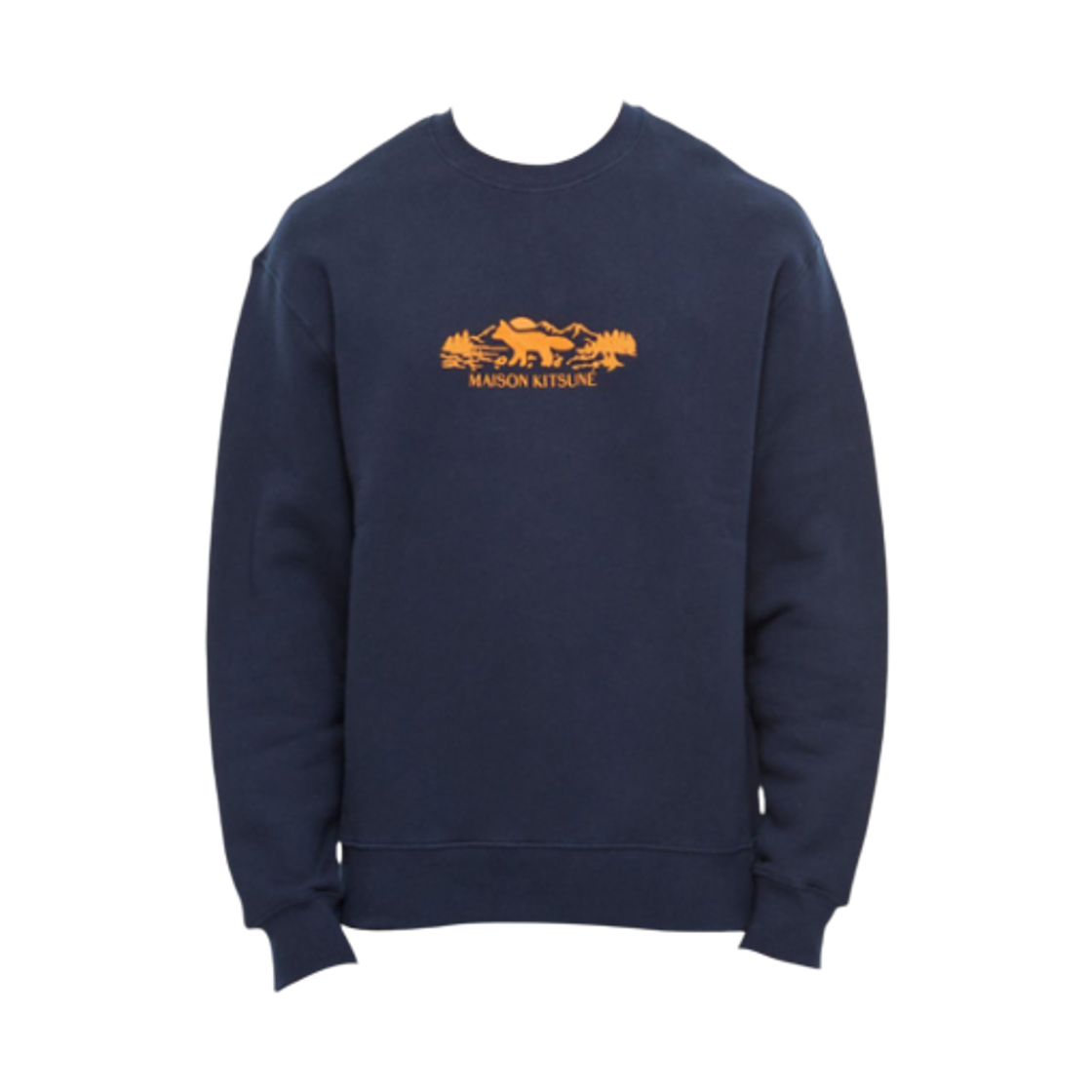 NM00308KM0307-P480 Maison Kitsune Outdoor Profile Fox Comfort Sweatshirt Navy