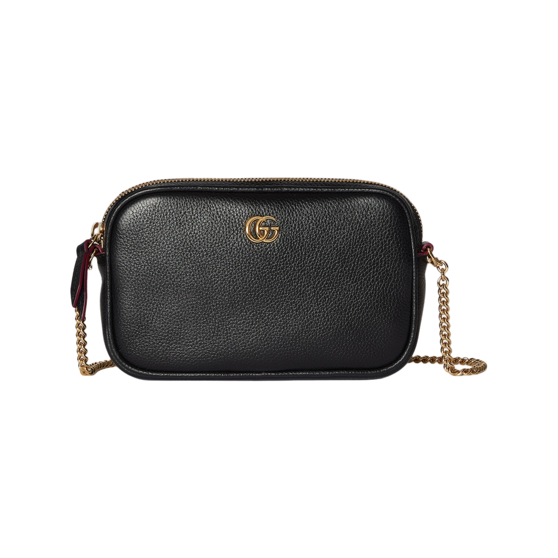 772759-AAE5F-1062 Gucci GG Marmont Mini Camera Bag Black Rosso Ancora