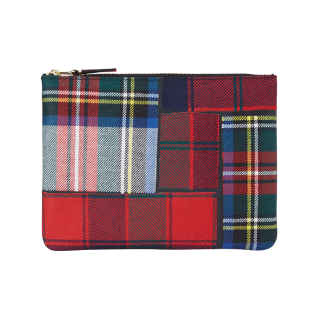 SA5100TP Comme des Garcons SA5100TP Tartan Patch Work Group Wallet Red