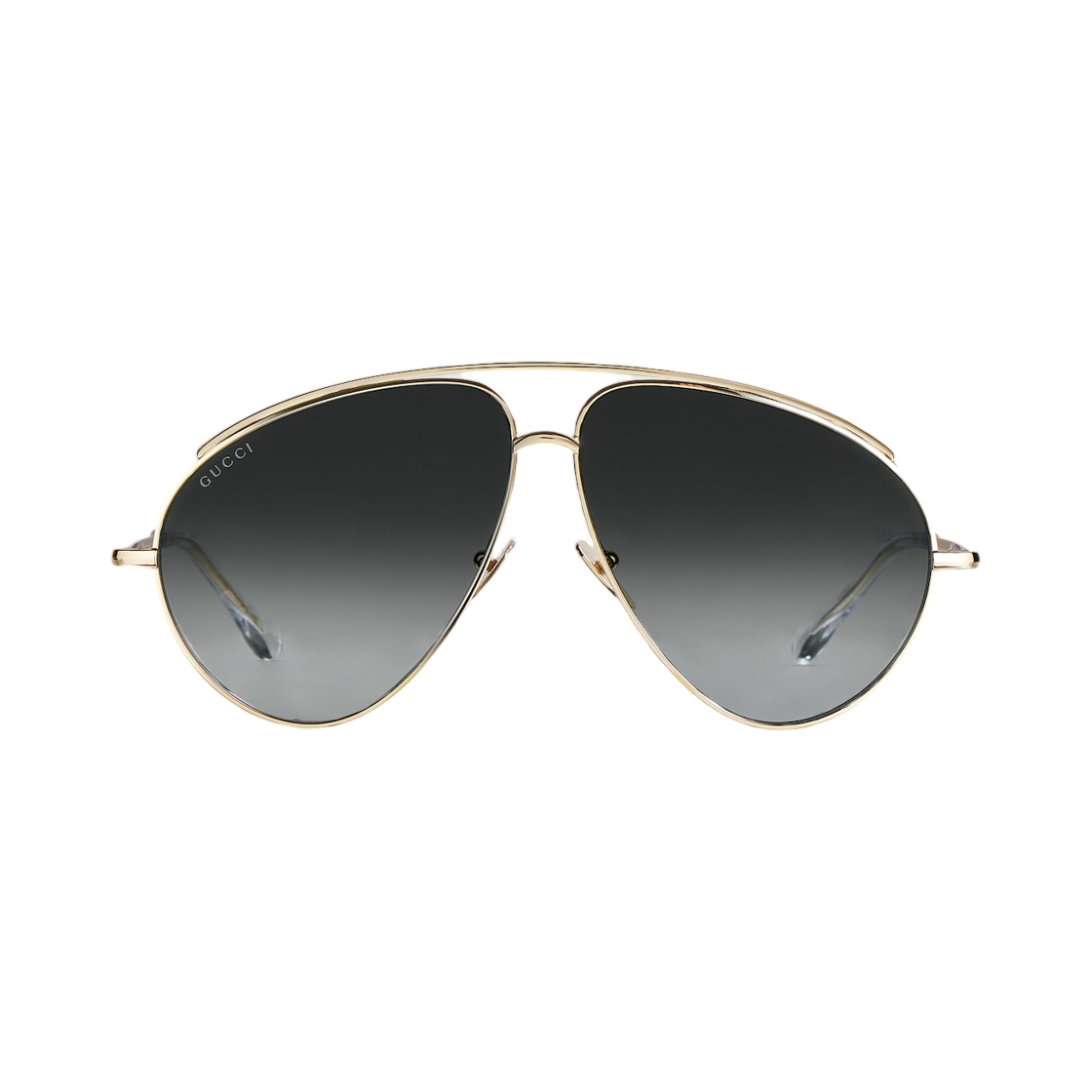 851180-I3330-8012 Gucci Aviator Frame Sunglasses Shiny Gold