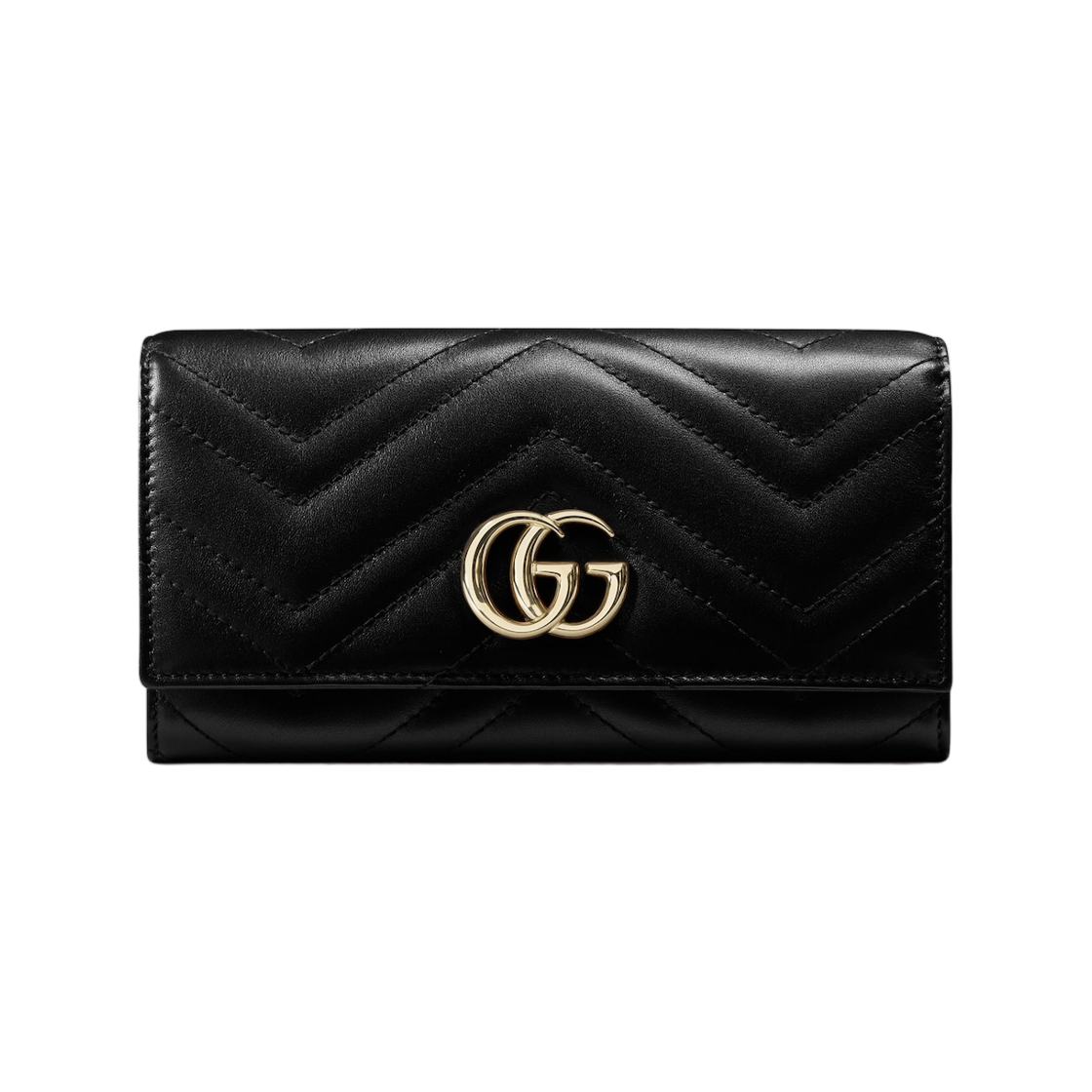 443436-AAET8-1000 Gucci GG Marmont Continental Wallet Black