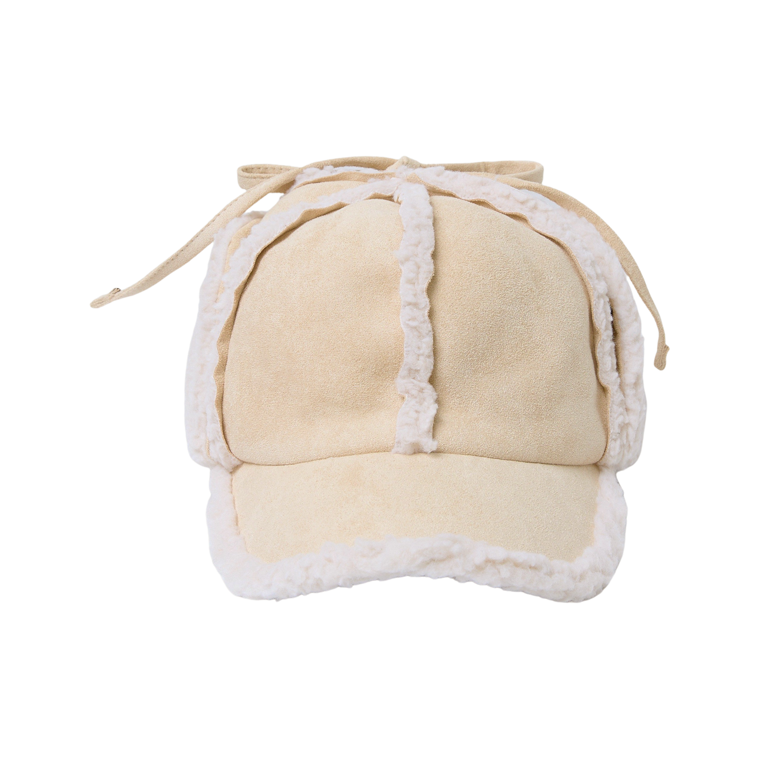 올인컴플리트 스웨이드 시어링 볼캡 아이보리(Allincomplete Suede Shearling Ball Cap Ivory) - 2