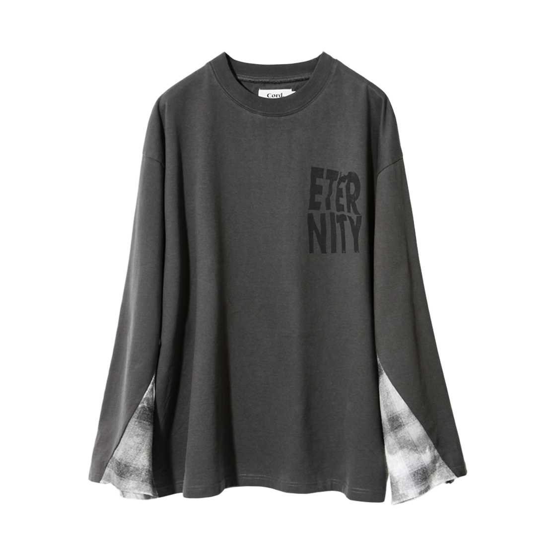 코드 더블 레이어드 워시드 롱슬리브 티셔츠 차콜(Cord Double Layered Washed LS T-Shirt Charcoal)