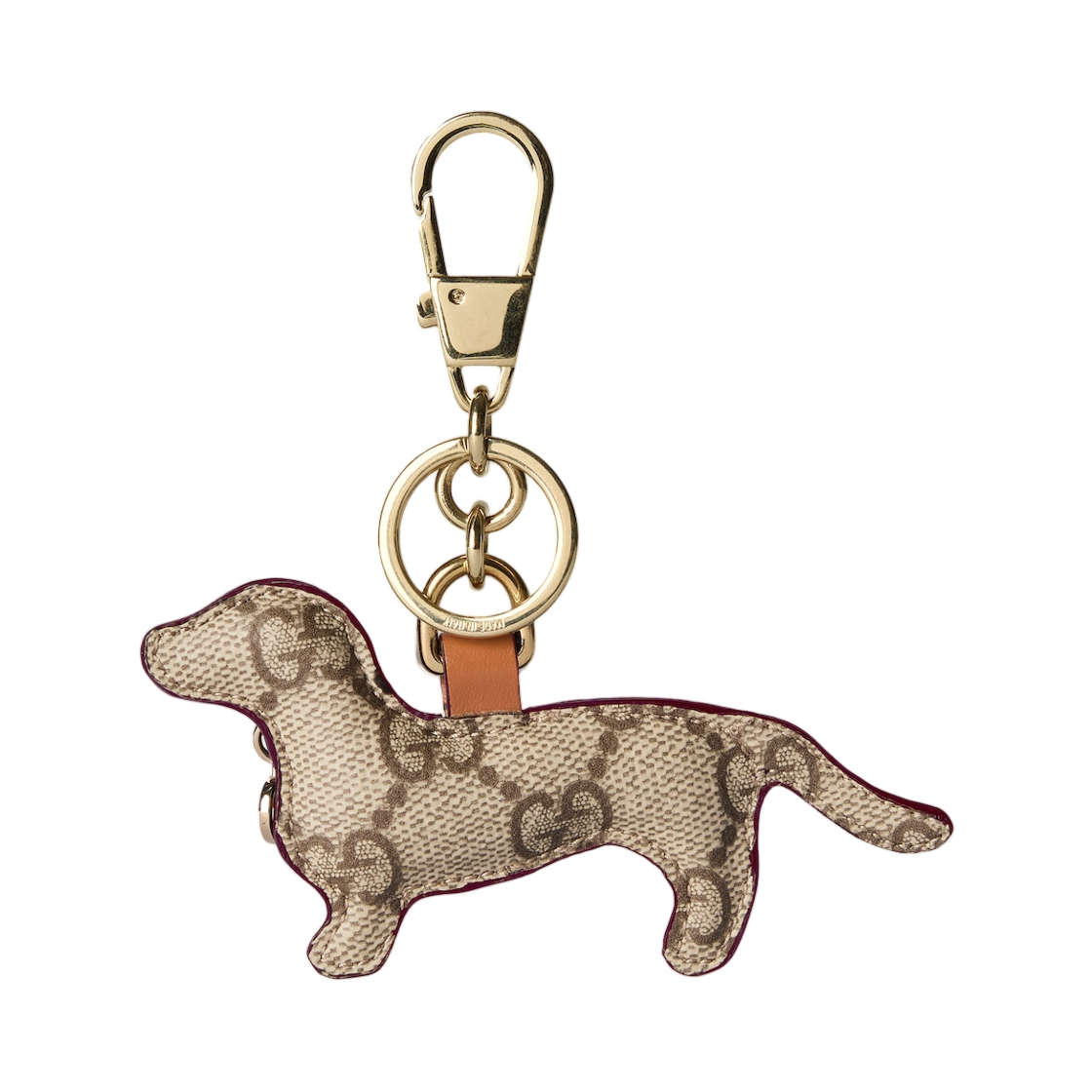 구찌 도그 쉐이프 백 참 베이지 다크 브라운(Gucci Dog Shaped Bag Charm Beige Dark Brown) - 3