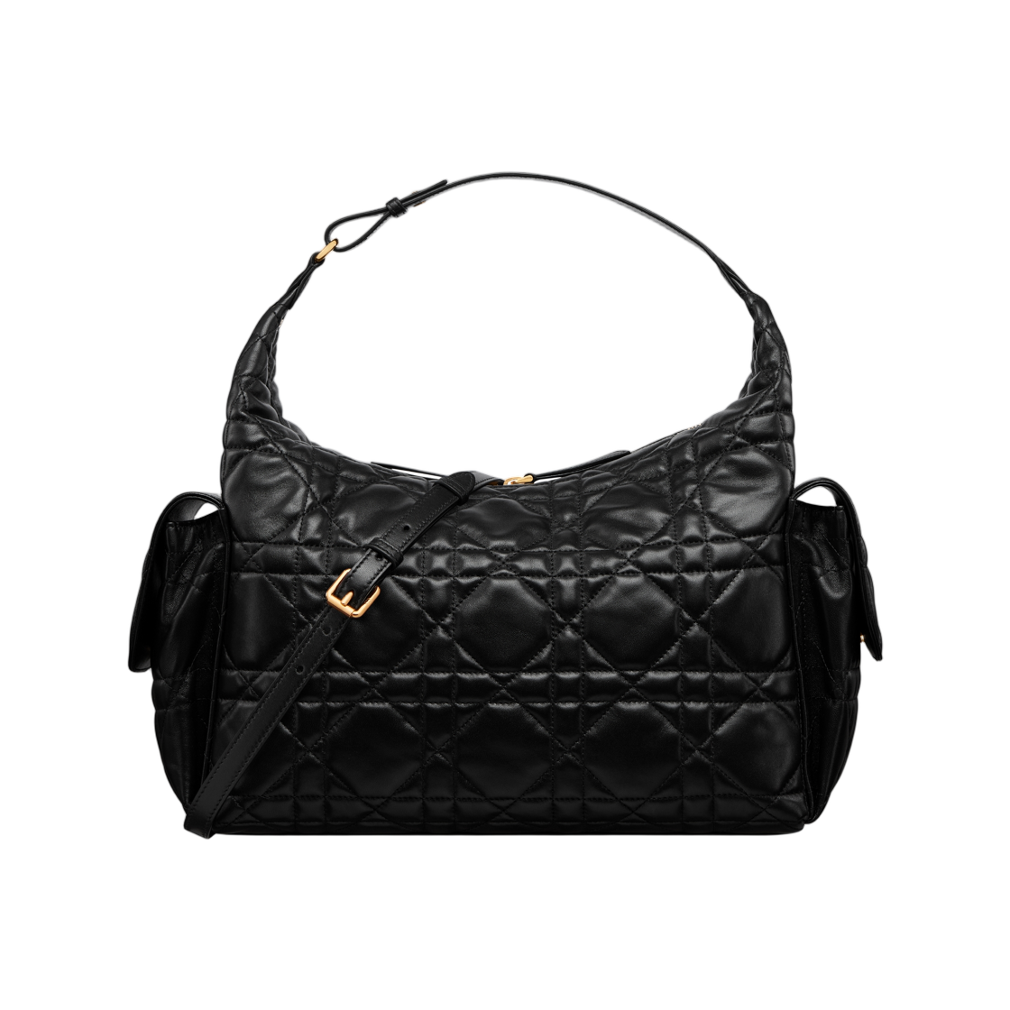 M6322UUVB-M900 Dior D Dream Large Bag Macrocannage Lambskin Black