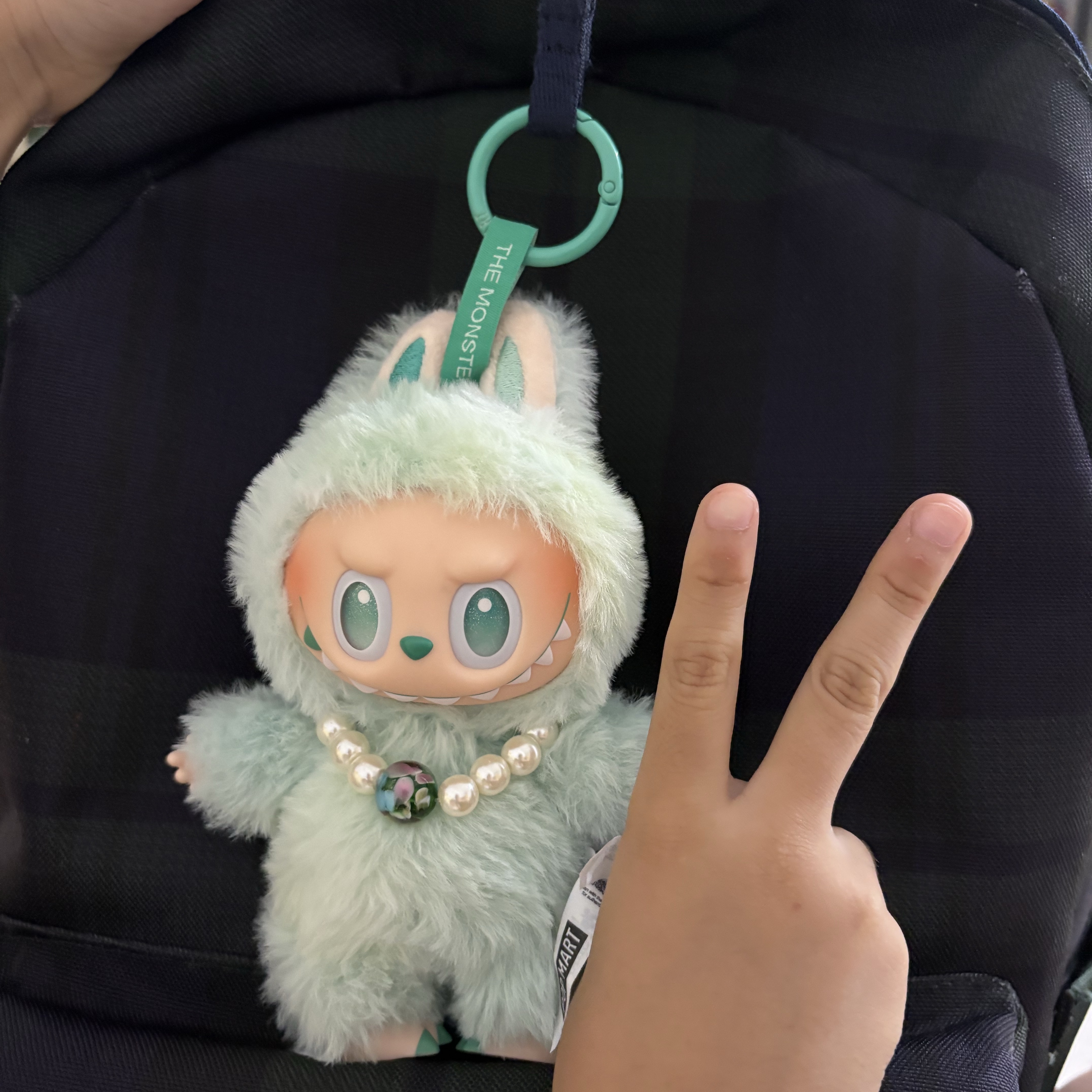 Pop Mart Labubu The Monsters Highlight Series Serenity Keyring (Opened Case) 착용 스타일