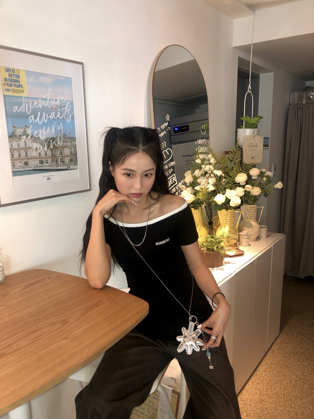 Riomeu Sparkle Stella Chain Keyring, Riomeu Stella Floss Keyring 착용 스타일