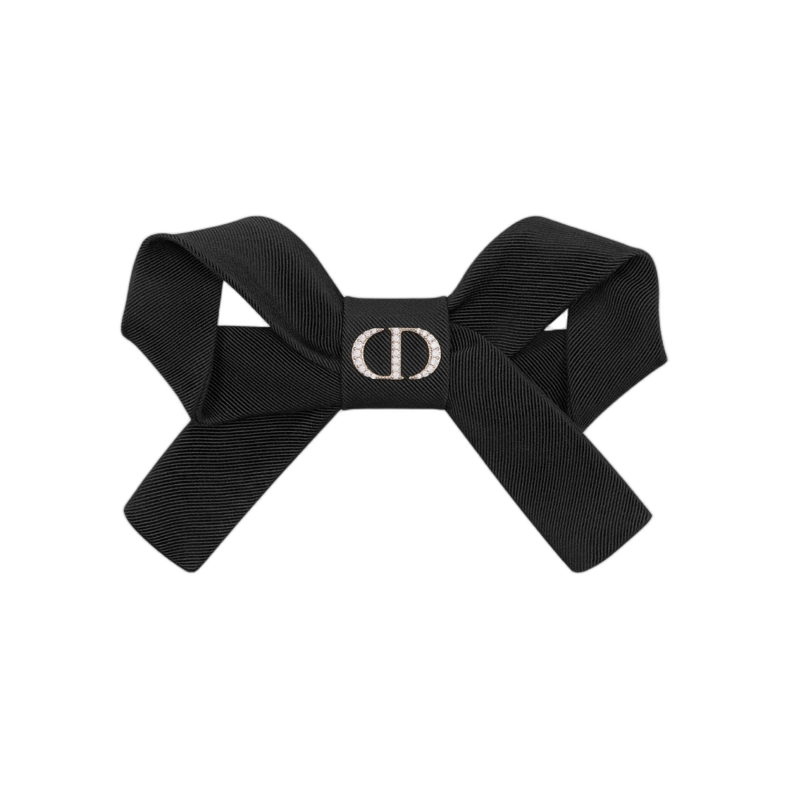 CPA00186EGGR-C900 (W) Dior Diorissimo Hair Pin G Effect Technical Fabric Black