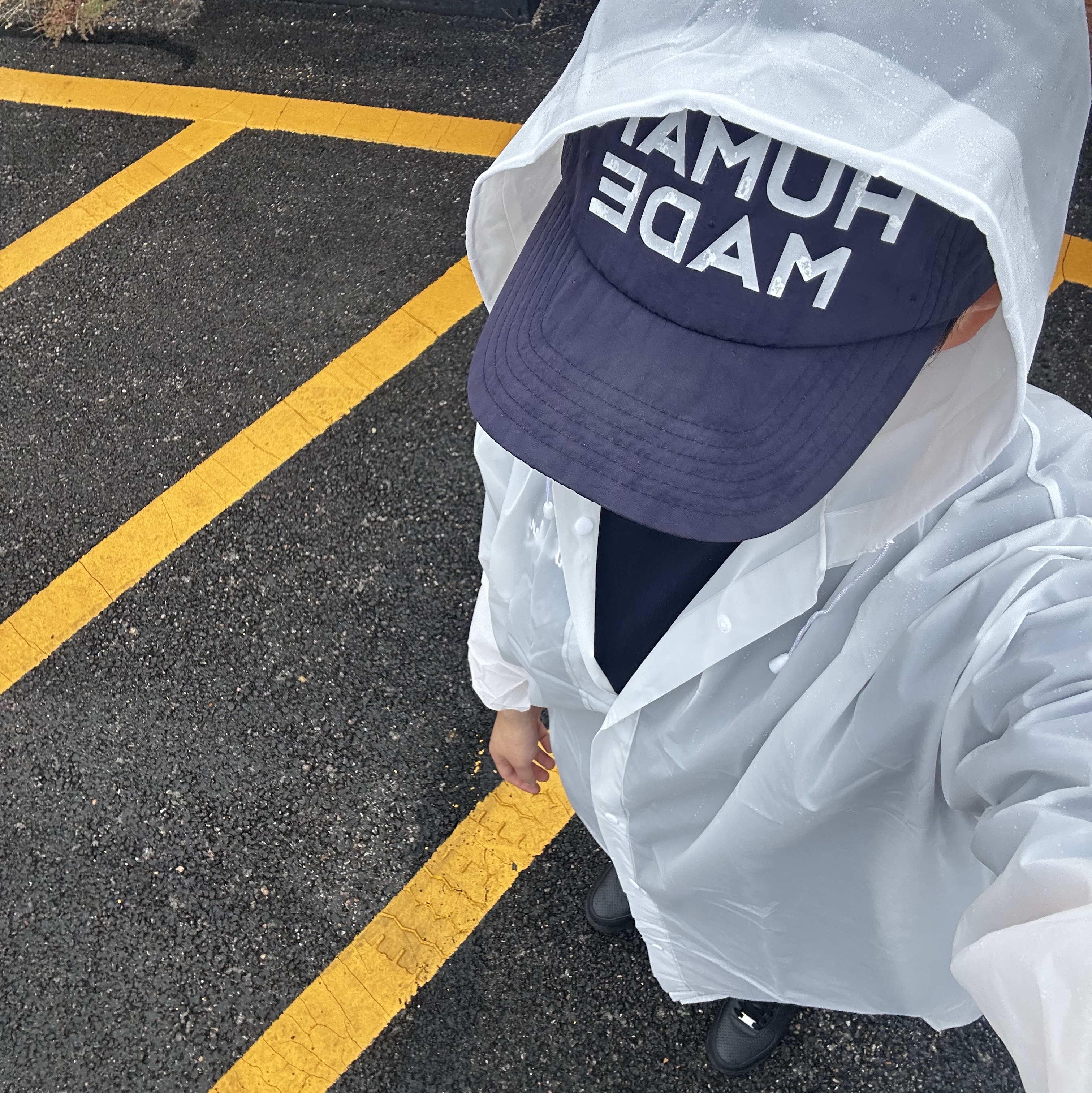 Human Made 5 Panel Nylon Cap Navy 착용 스타일