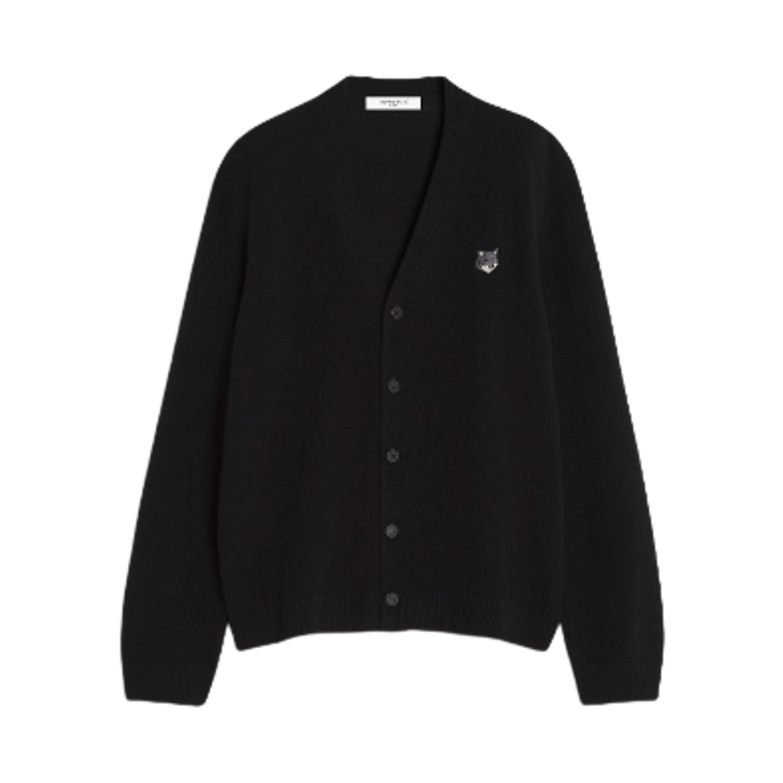 메종 키츠네 폭스 헤드 램스울 컴포트 가디건 블랙(Maison Kitsune Fox Head Lambswool Comfort Cardigan Black)