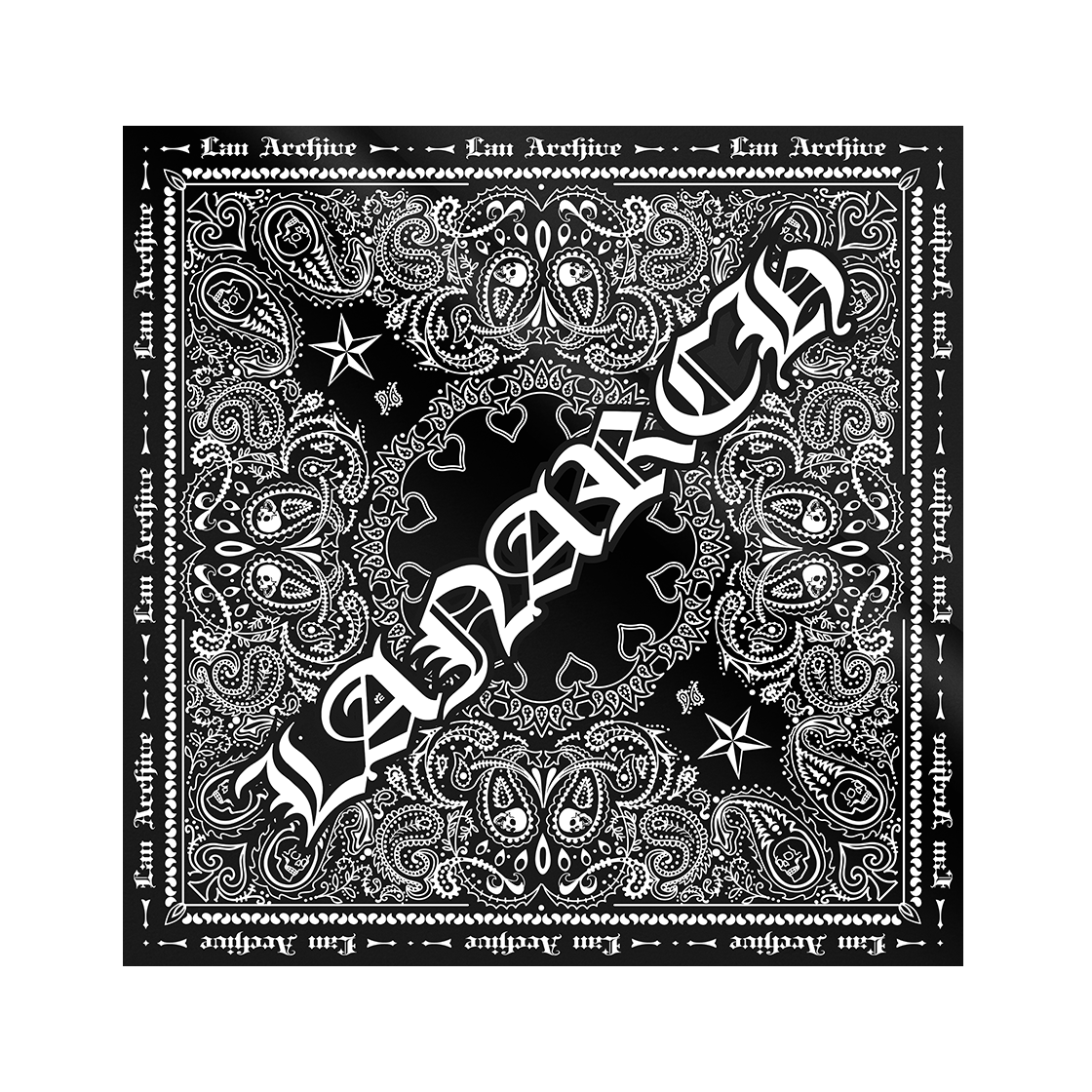 랜 아카이브 8003 랜 페이즐리 스카프 - 블랙(LAN ARCHIVE 8003 LAN Paisley Scarf - Black)