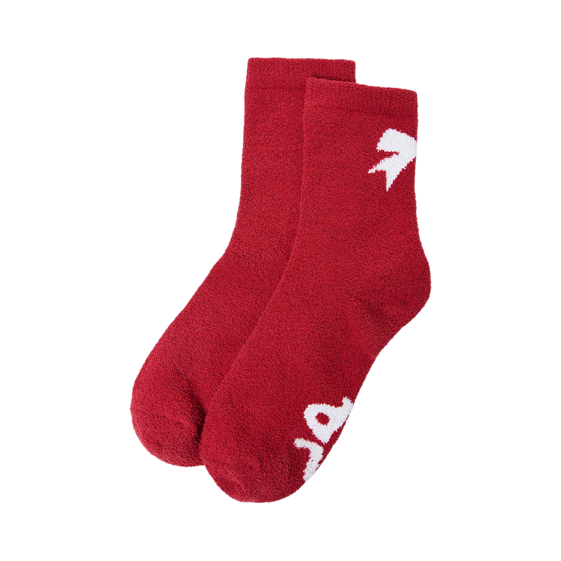 올인컴플리트 ALCP 리본 플러피 양말 레드(Allincomplete ALCP Ribbon Fluffy Socks Red) - 1